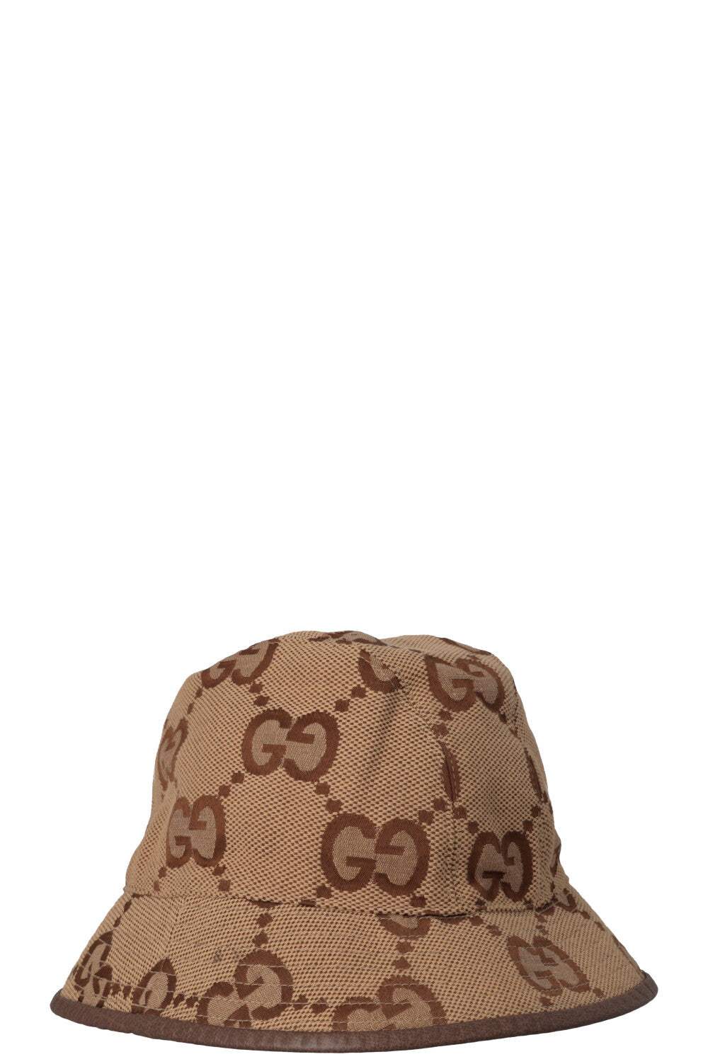 GUCCI Jumbo GG Canvas Bucket Hat Camel