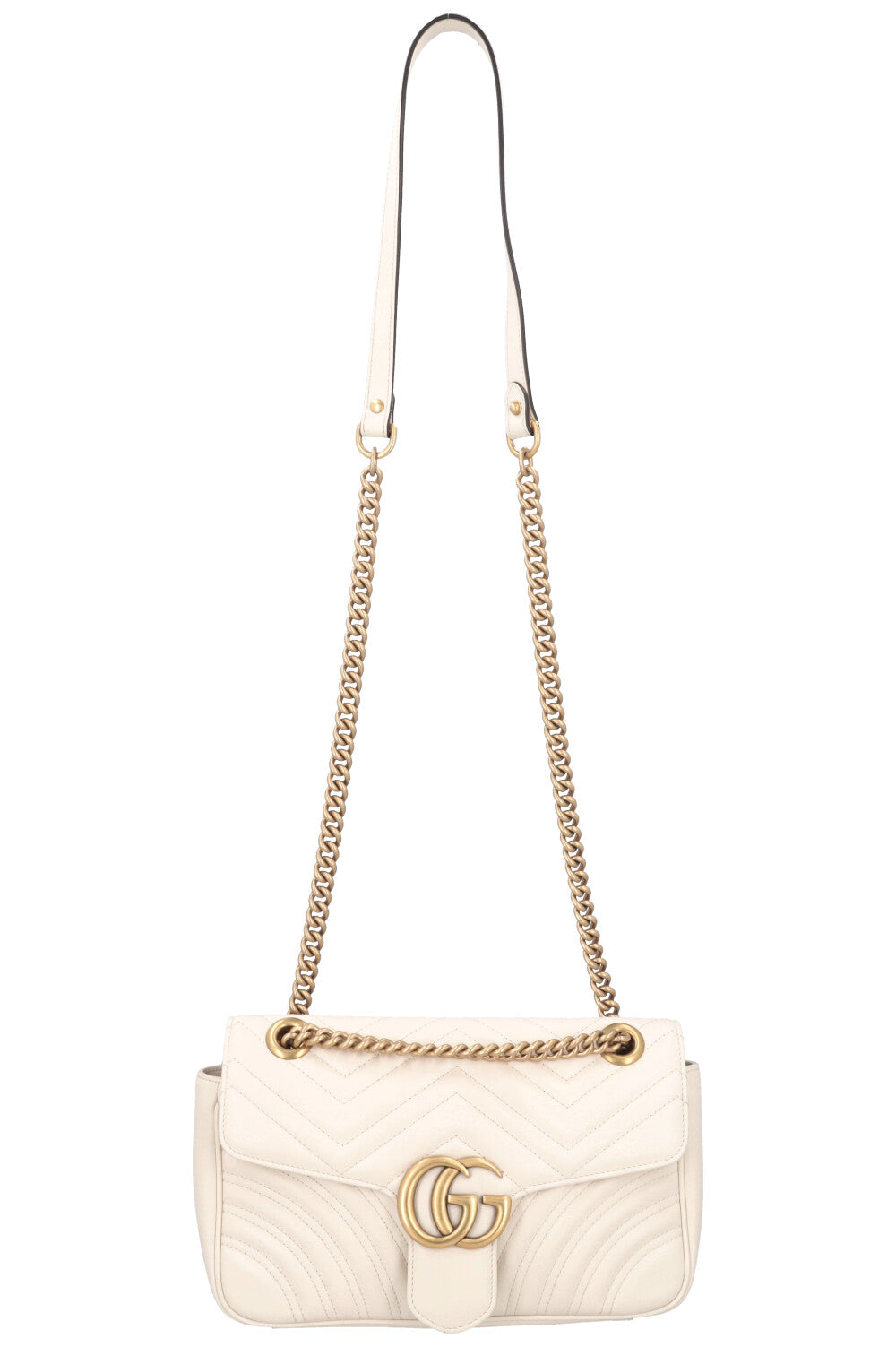 GUCCI Marmont Medium Bag Leather White