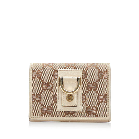 Gucci GG Canvas D-Ring Card Holder