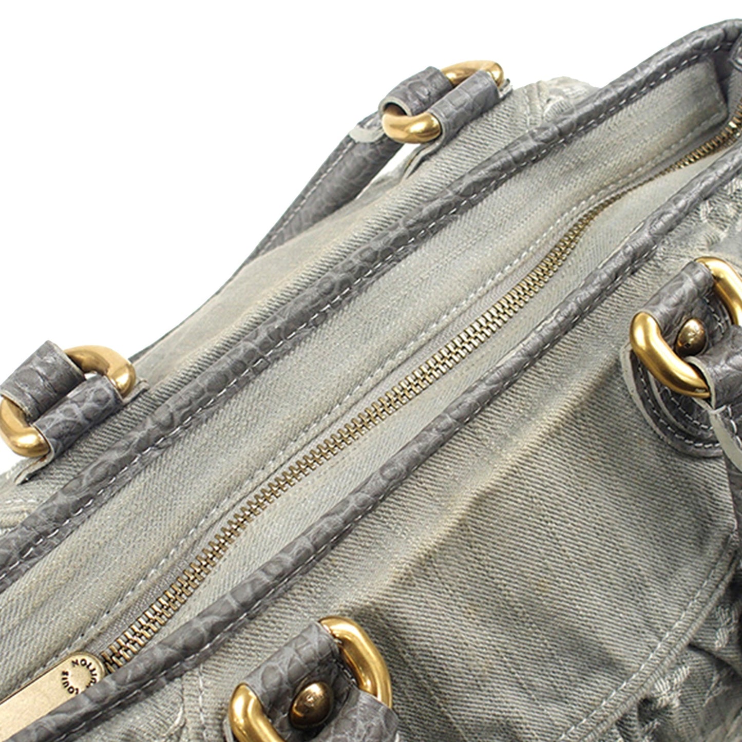 Gray Louis Vuitton Monogram Denim Neo Cabby MM Satchel