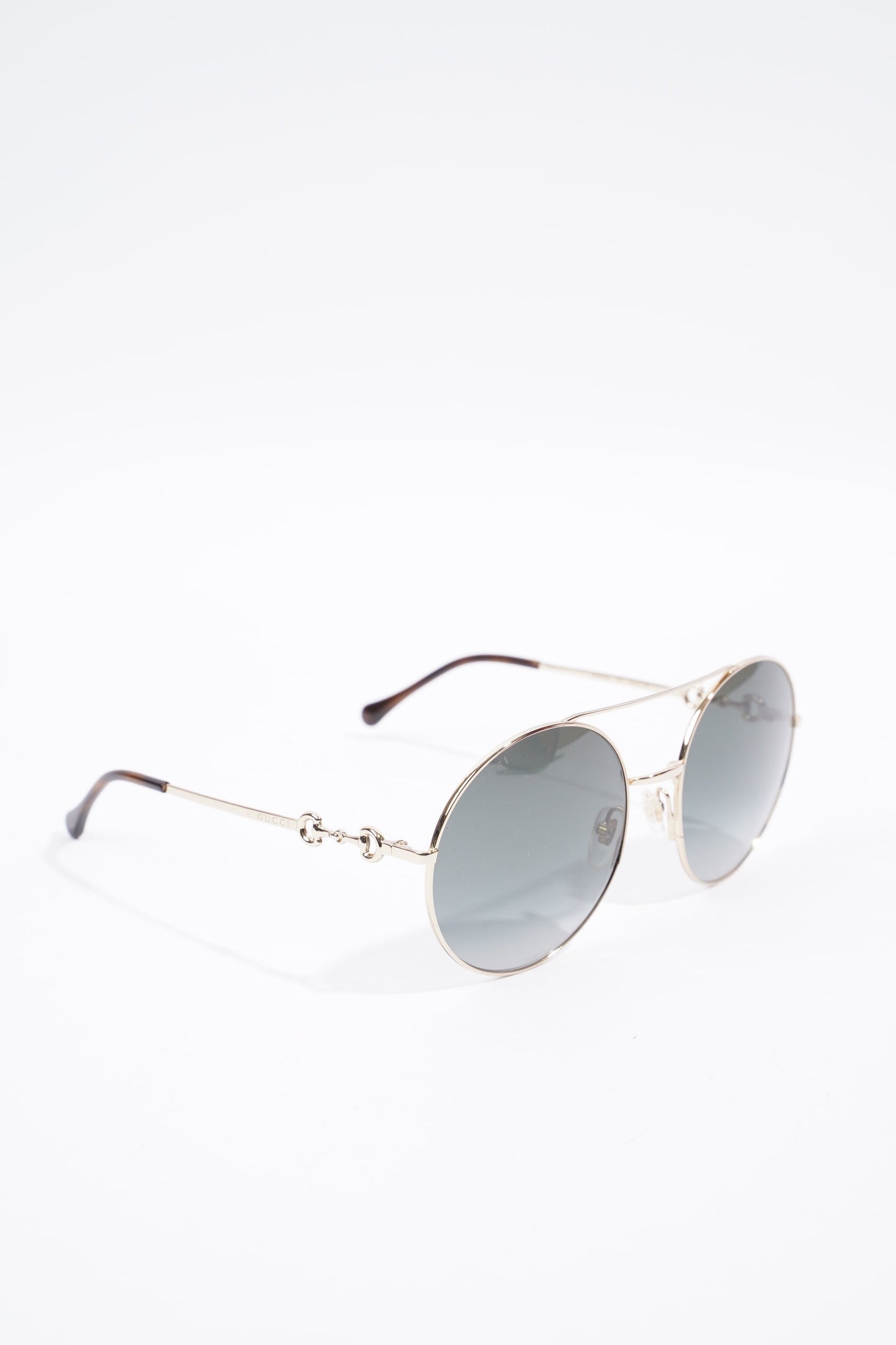 Gucci Round Sunglasses Gold / Black Lens Base Metal 59mm 20mm