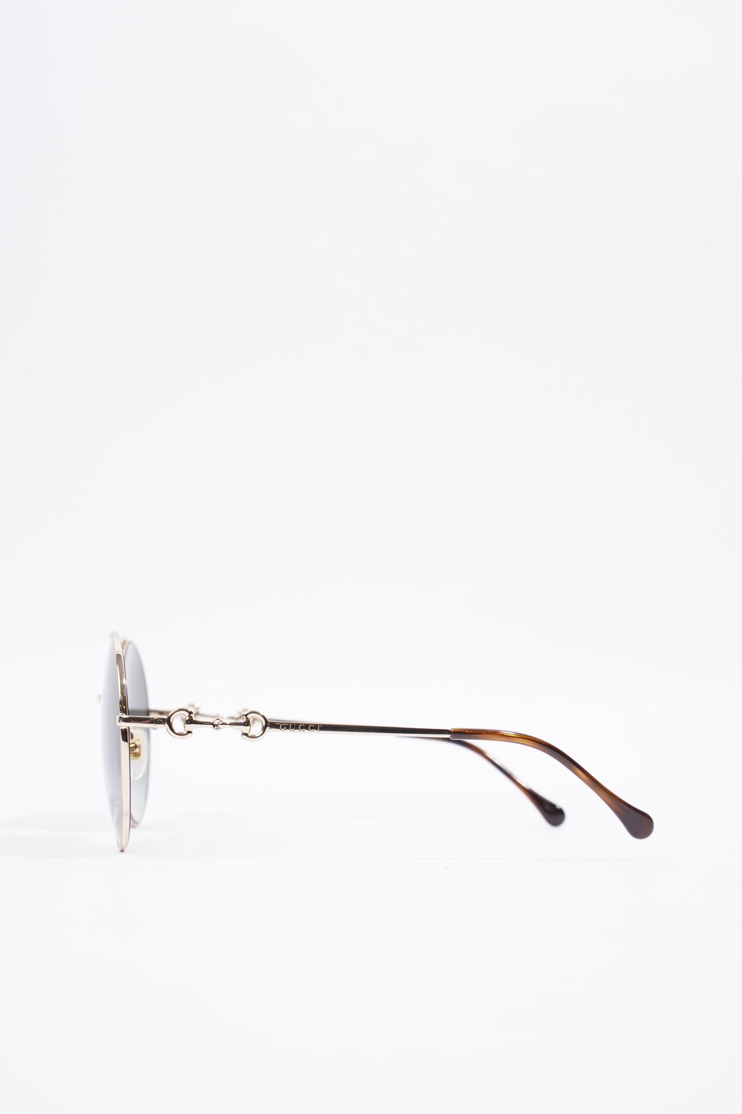 Gucci Round Sunglasses Gold / Black Lens Base Metal 59mm 20mm