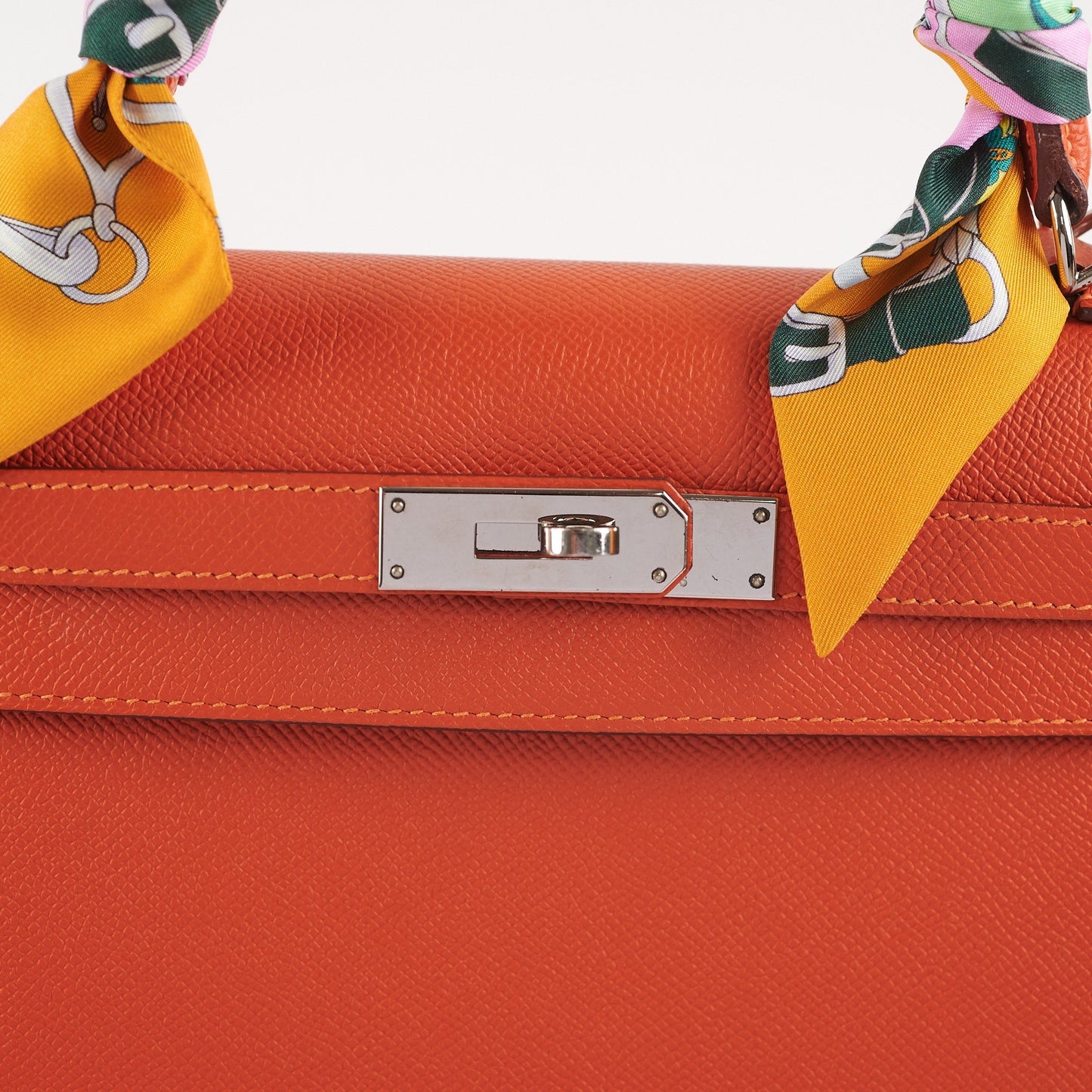 Hermes Kelly 28 Epsom Orange Stamp O square (2011)