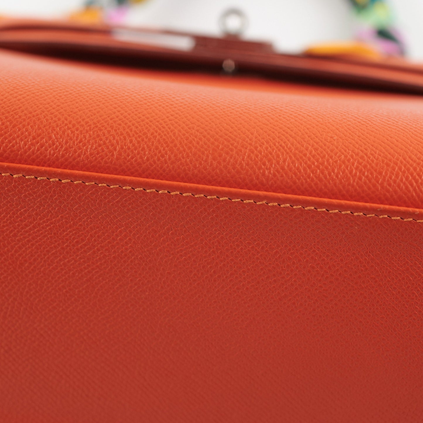Hermes Kelly 28 Epsom Orange Stamp O square (2011)