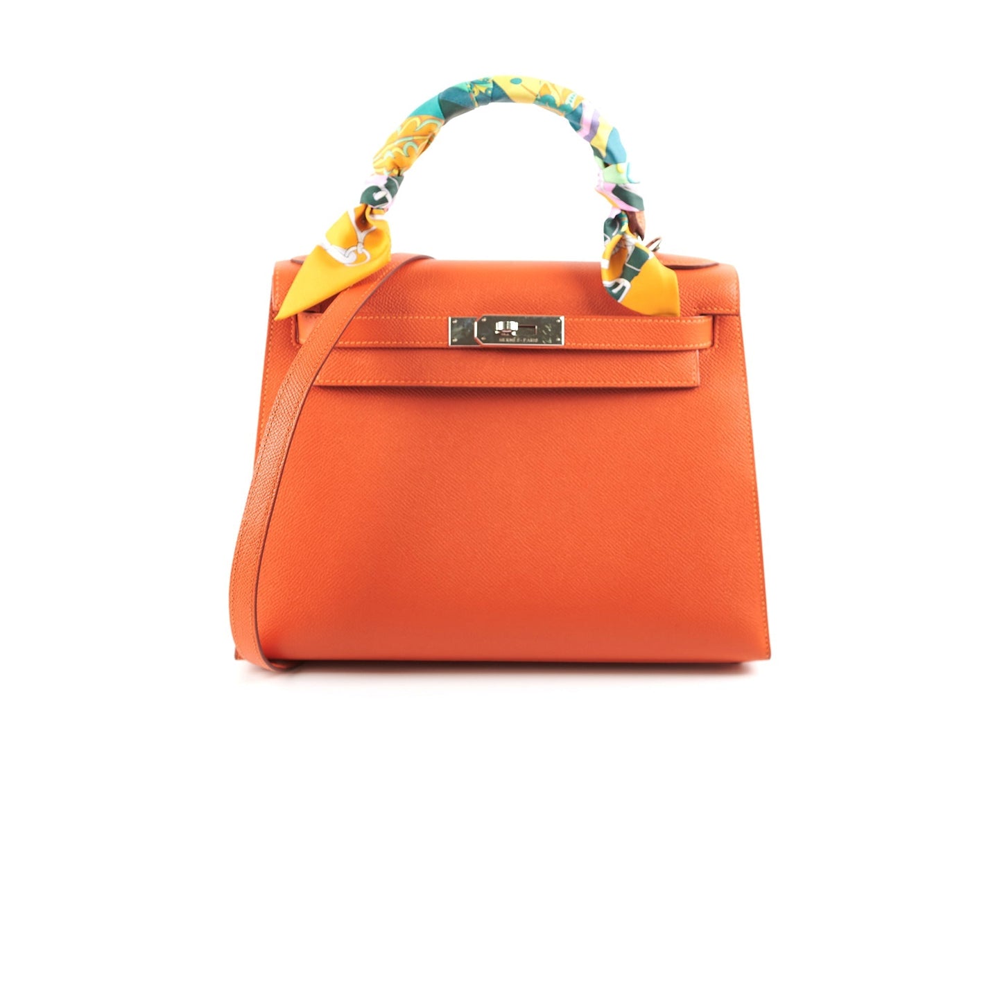 Hermes Kelly 28 Epsom Orange Stamp O square (2011)
