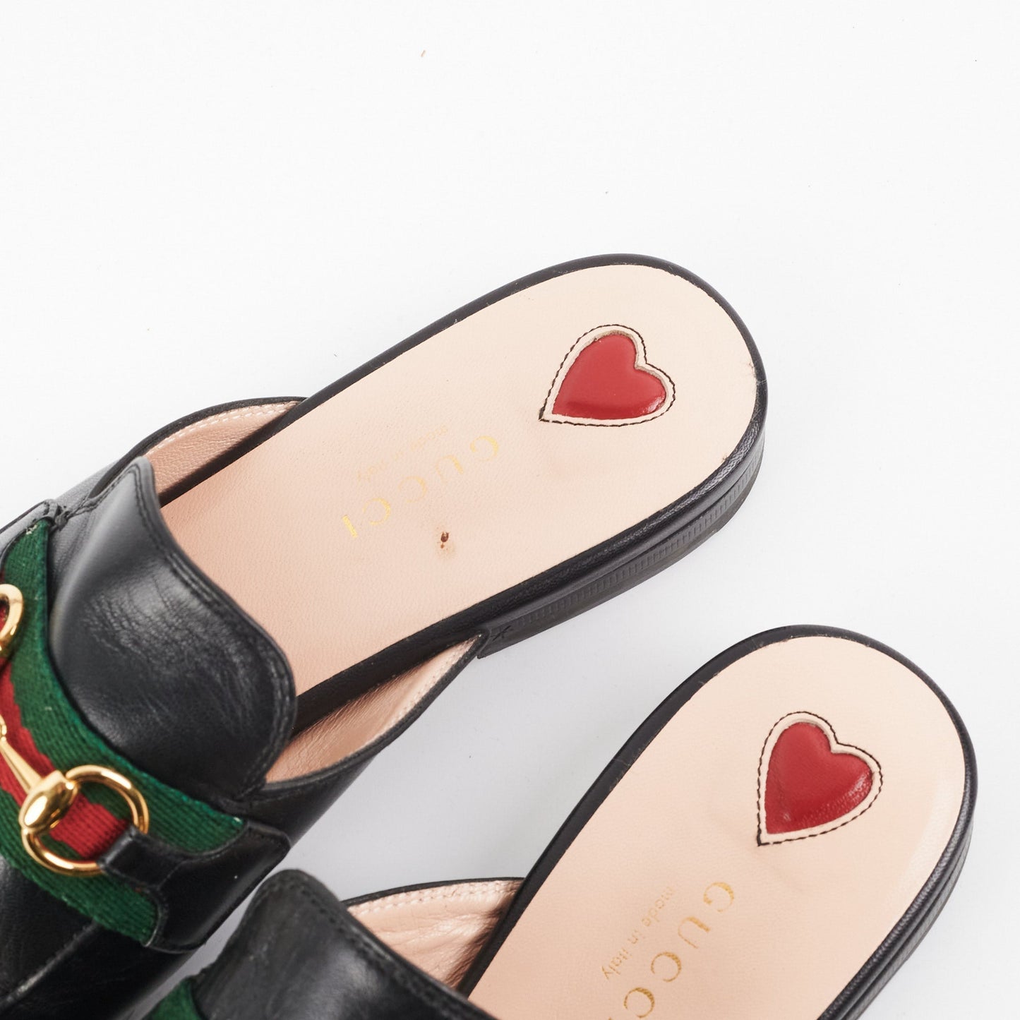 Gucci Princetown Leather Slipper Black Size 37.5