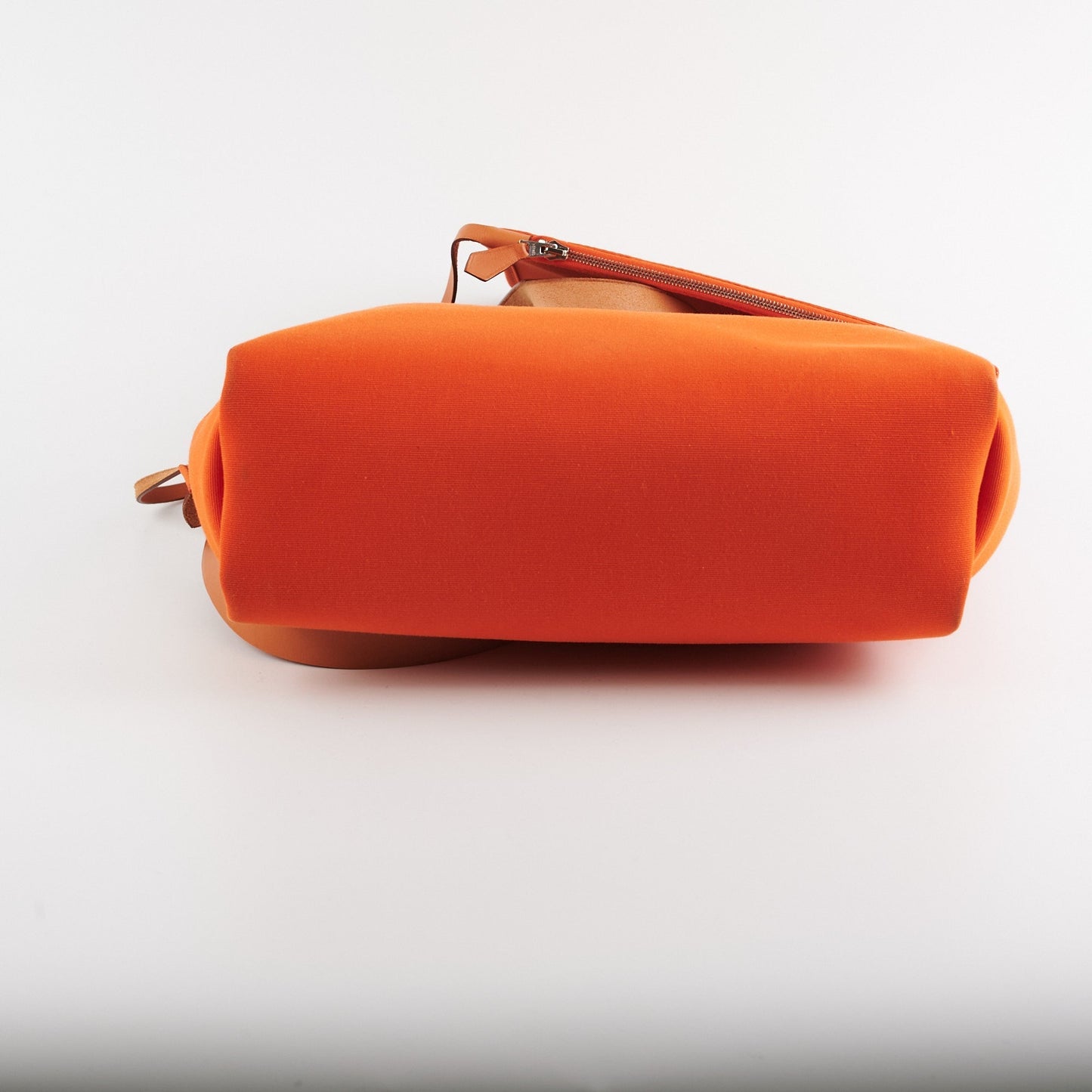 Hermes Herbag 31 Orange/Tan Stamp R Square (2014)