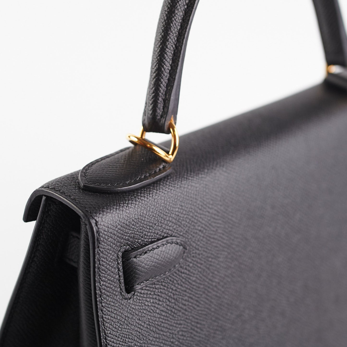 Hermes Kelly 28 Black Epsom - Y Stamp