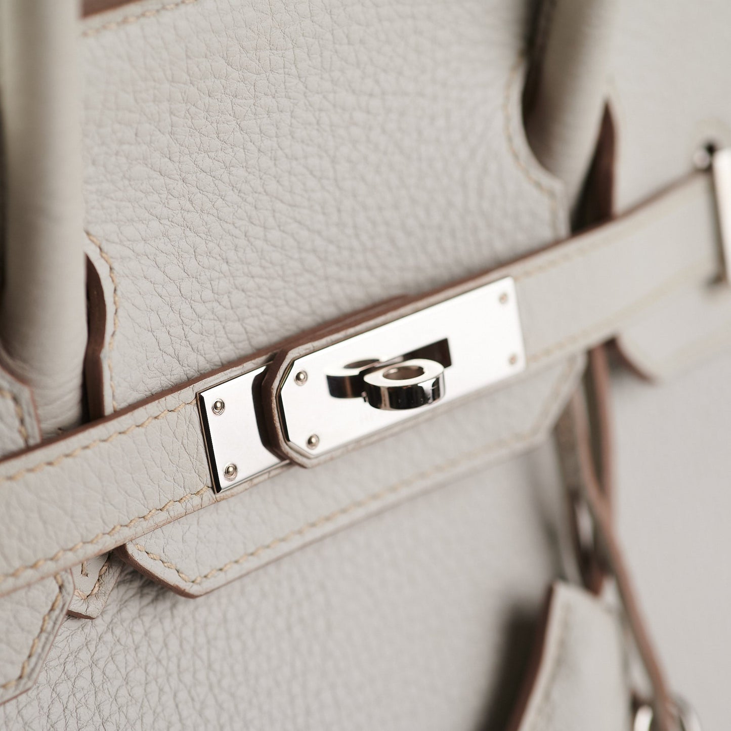 Hermes Birkin 30 Gris Perle Stamp P Square (2012)