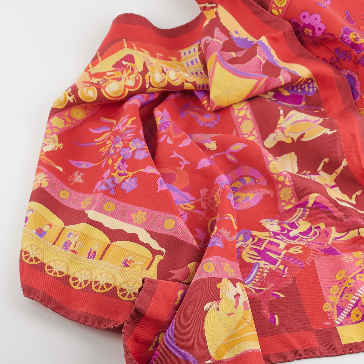 Hermes Scarf Pink/Red