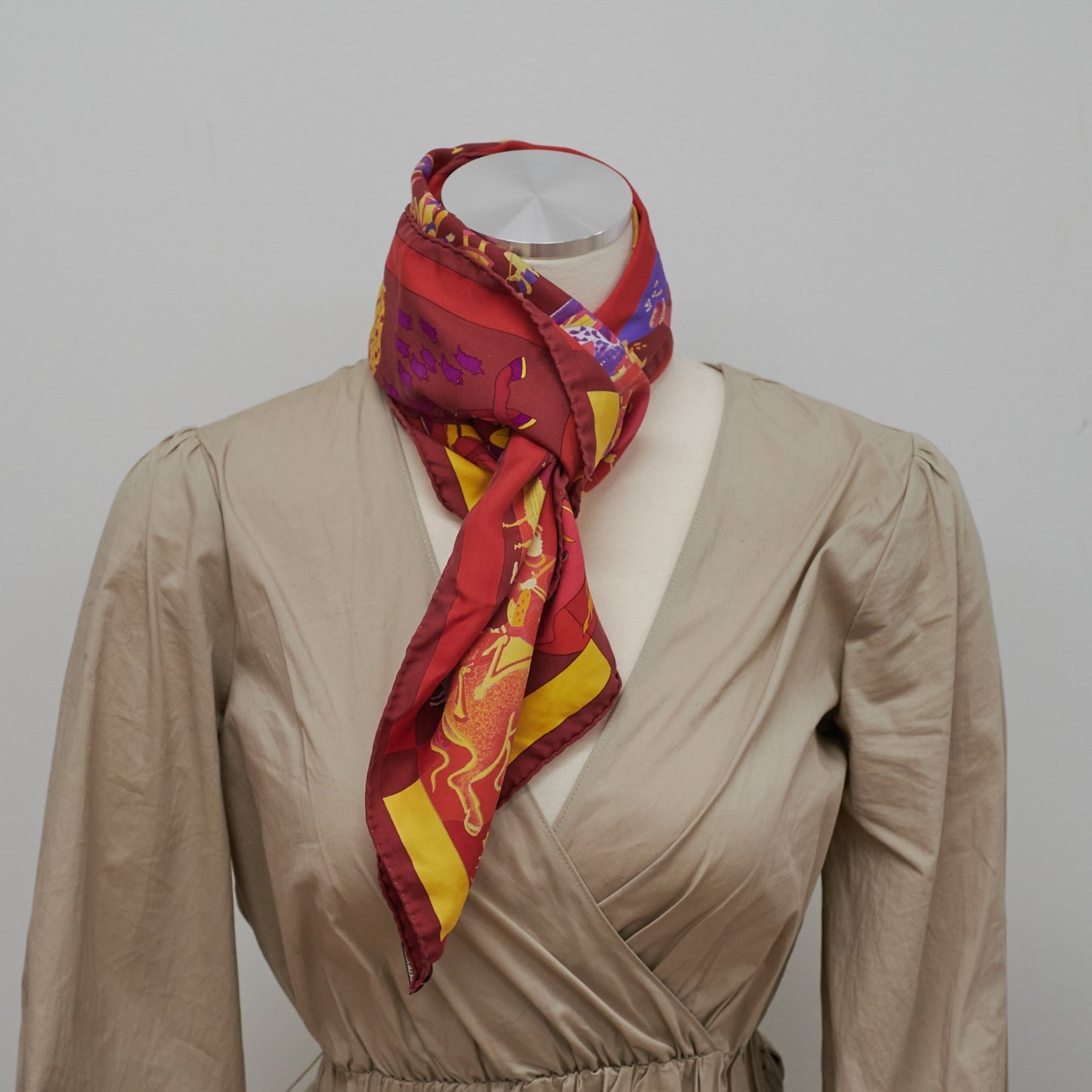 Hermes Scarf Pink/Red