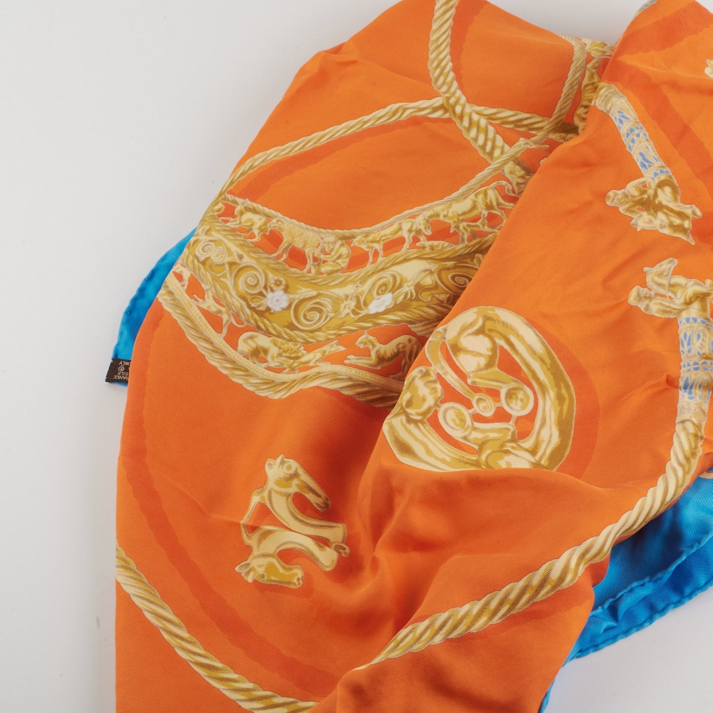 Hermes Scarf Blue/Orange