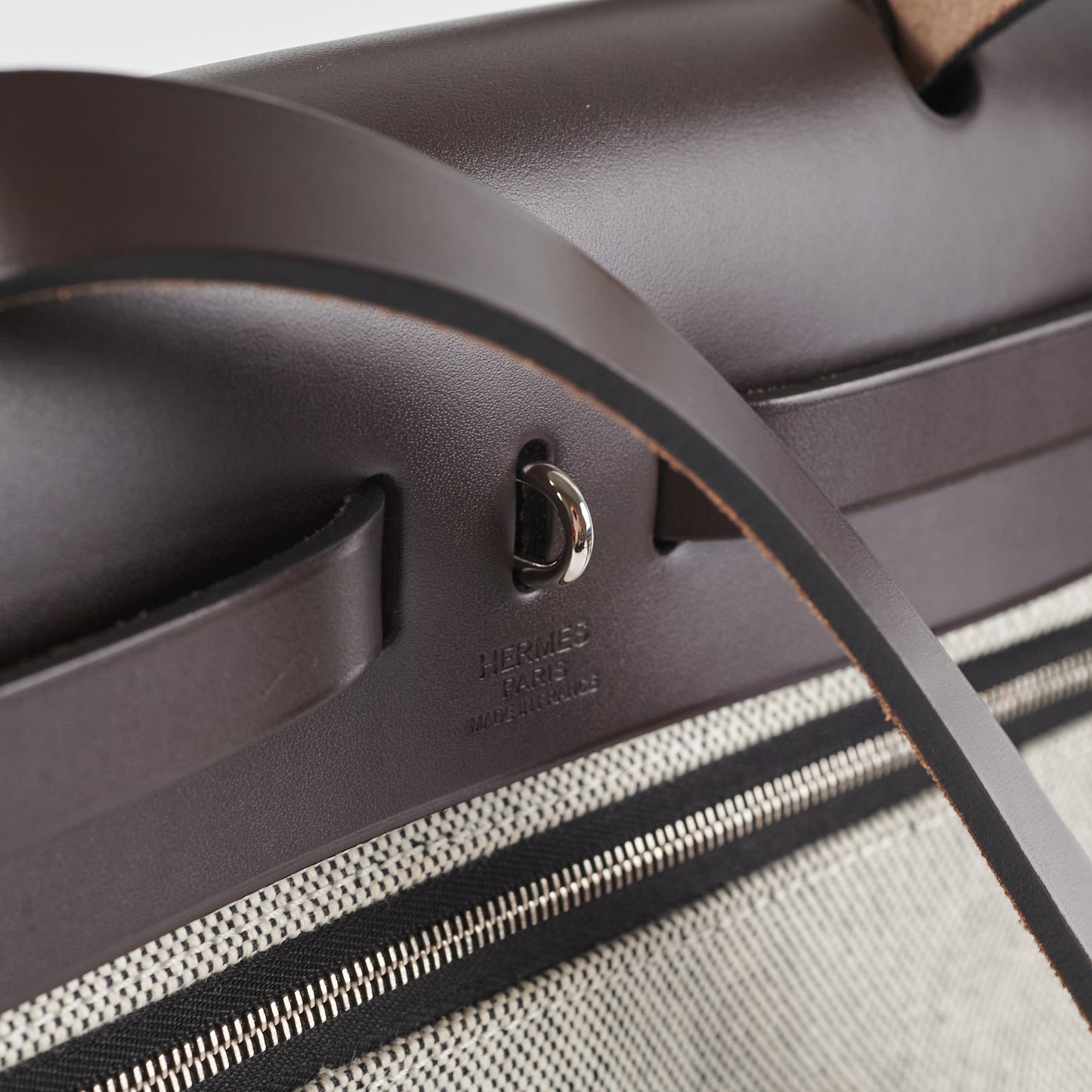Hermes Herbag 31 Noir/Ebene Toile Berline Stamp Z (2021)
