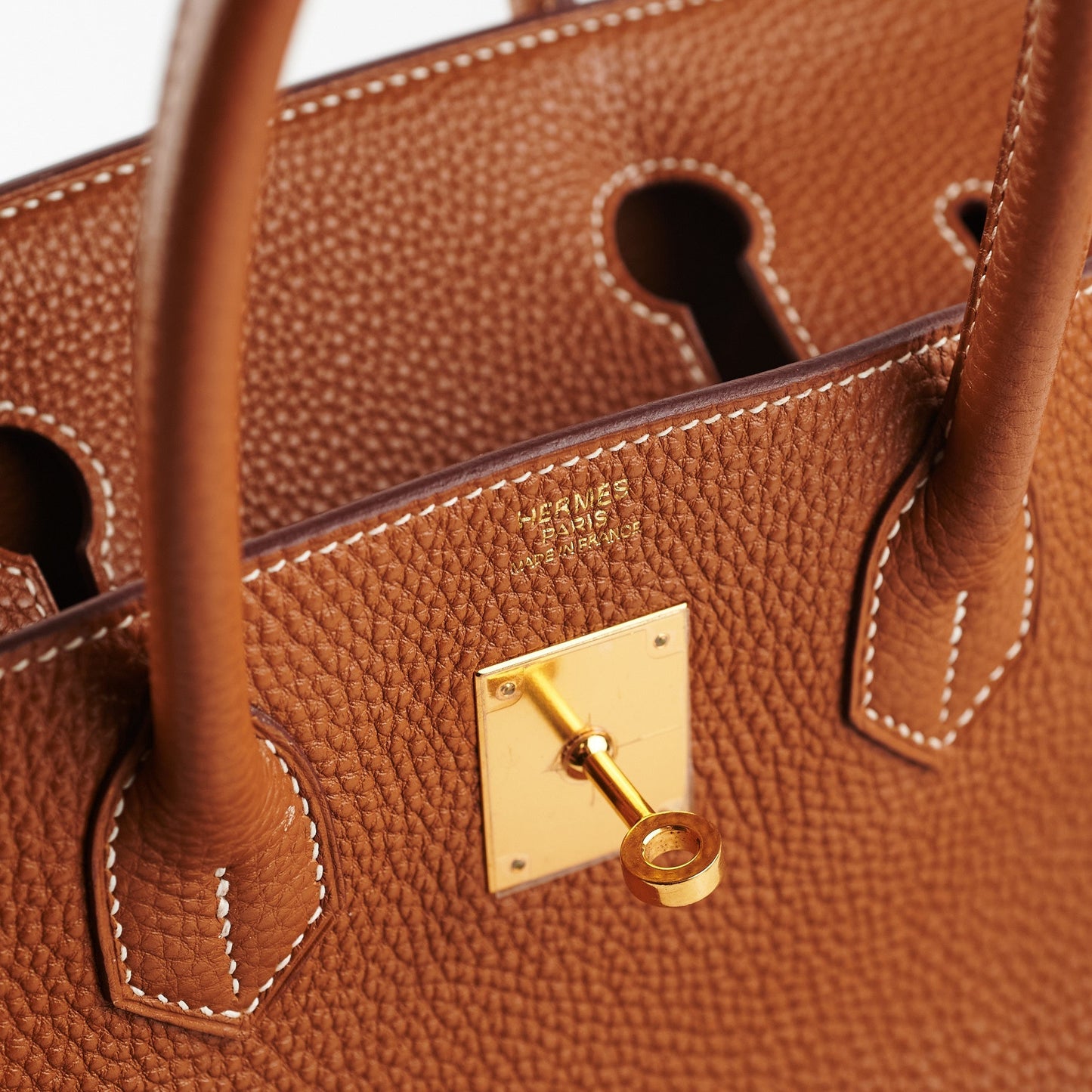 Hermes Birkin 30 Gold Togo Stamp R Square