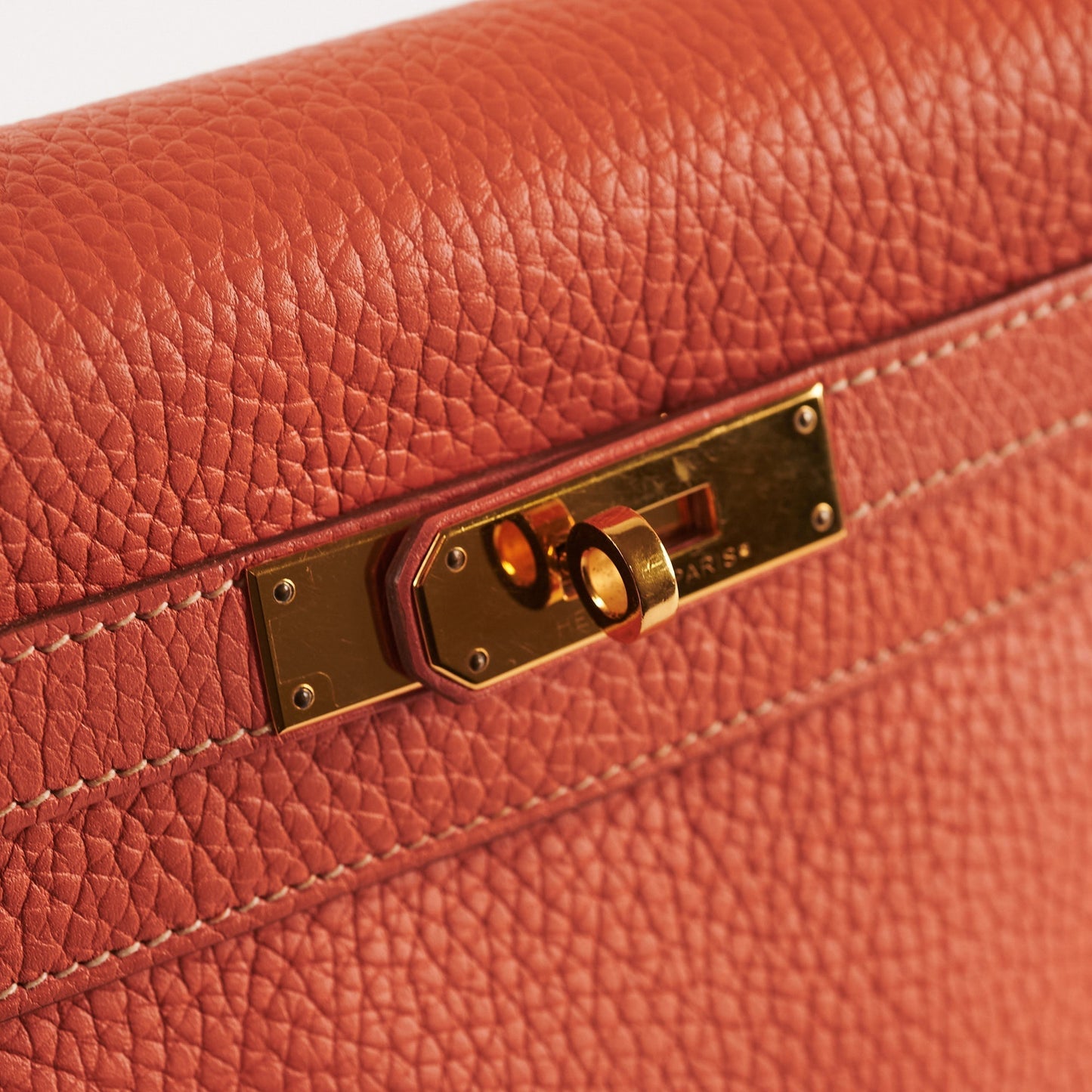Hermes Kelly 28 Clemence Crevette Stamp Q Square (2013)