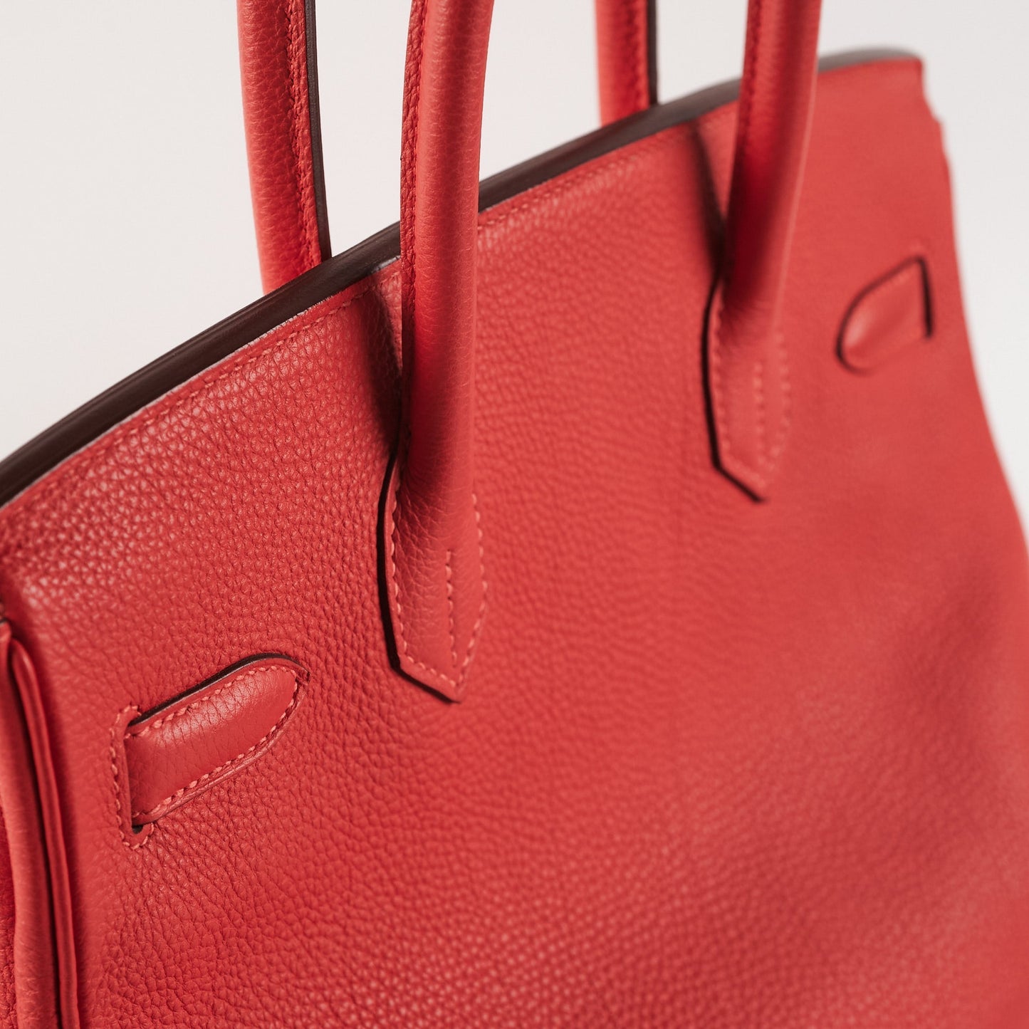 Hermes Birkin 30 Togo Rouge Pivoine Stamp R Square (2014)