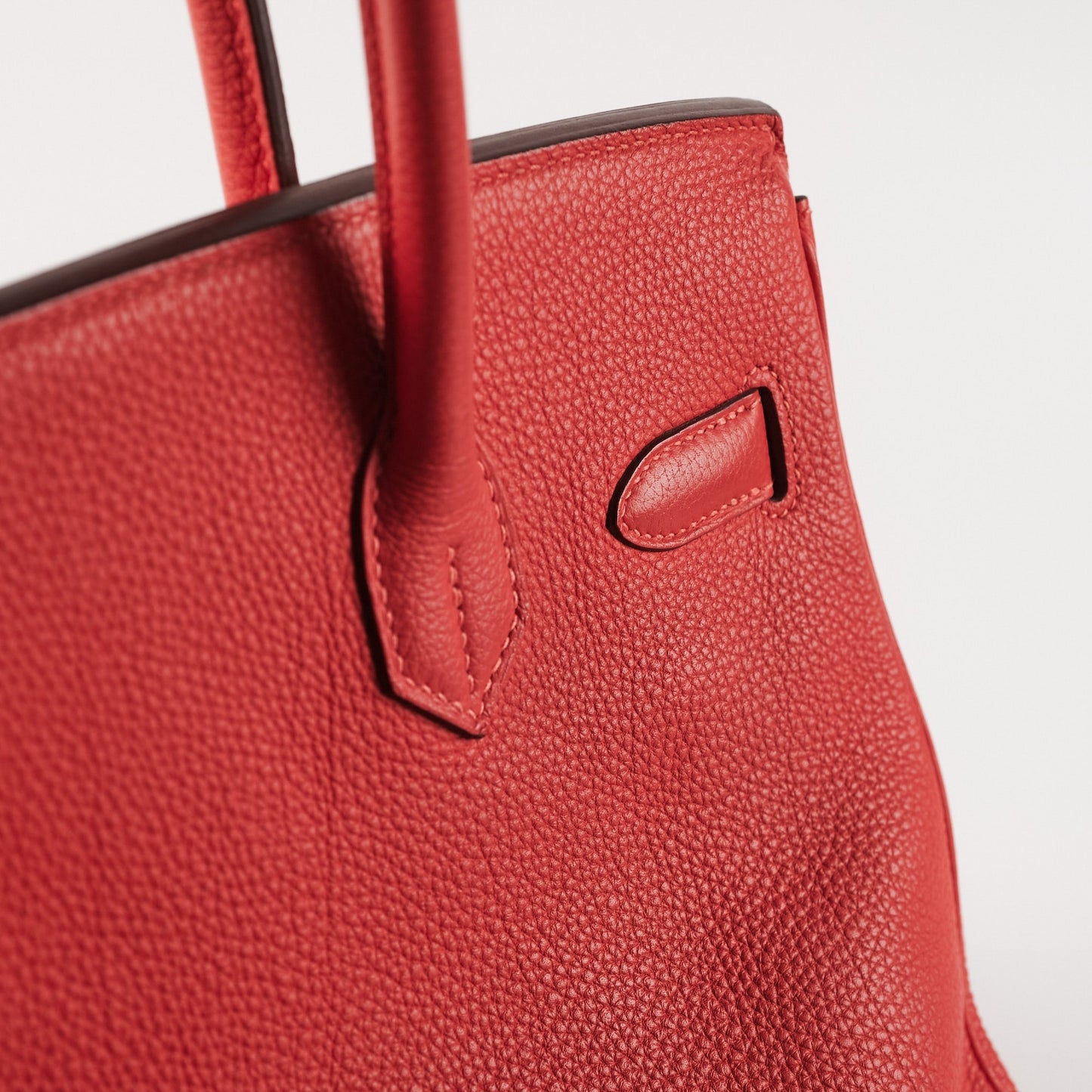 Hermes Birkin 30 Togo Rouge Pivoine Stamp R Square (2014)