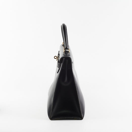 Hermes Vintage Kelly 32 Black C Square Stamp
