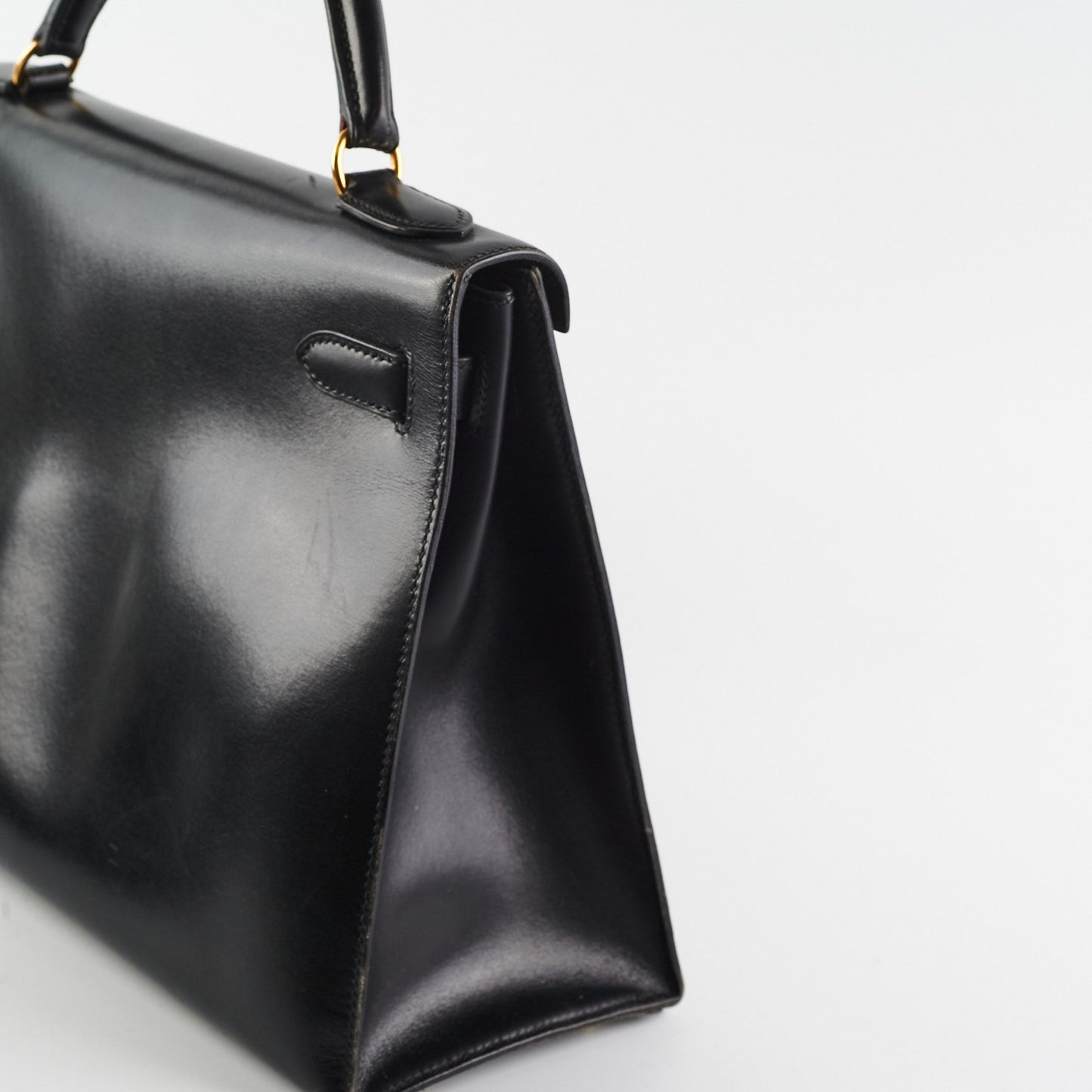 Hermes Vintage Kelly 32 Black C Square Stamp