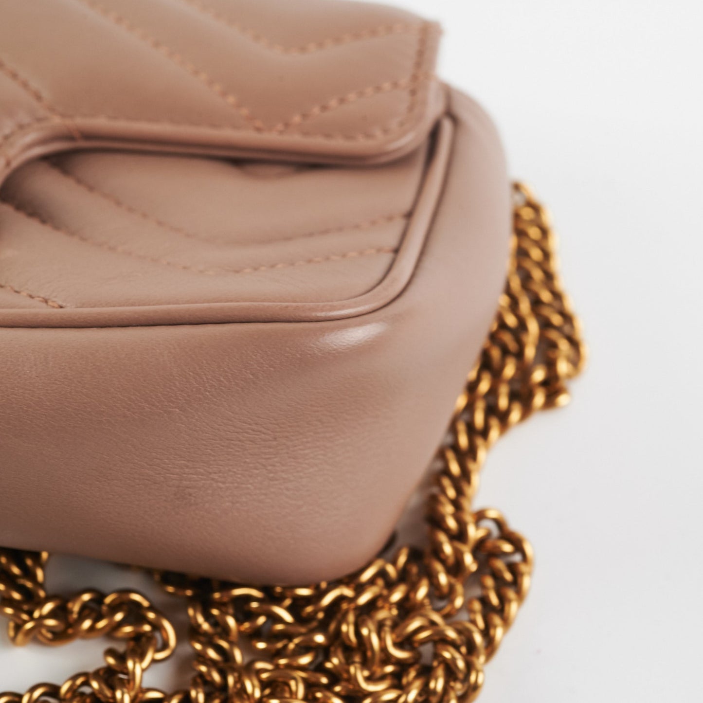 Gucci GG Supermini Marmont Matelasse Dusty Pink