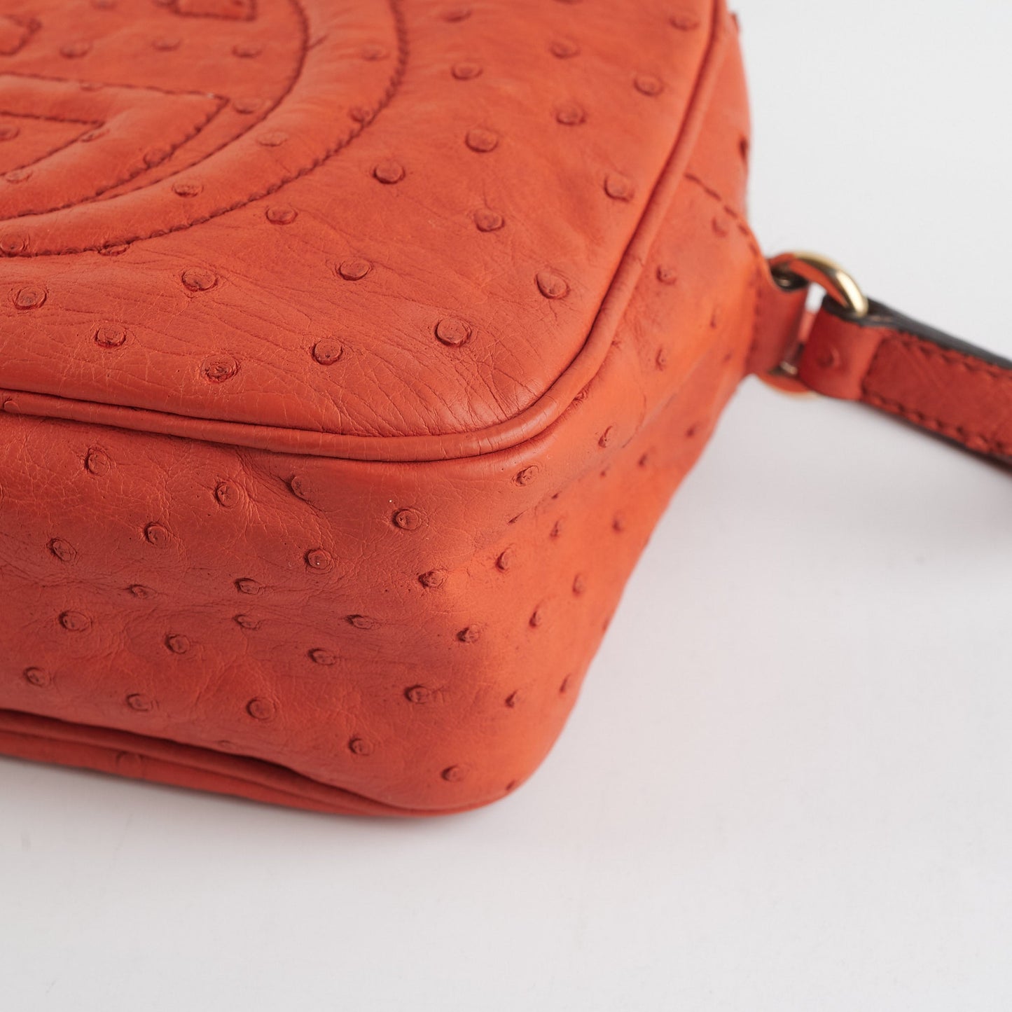 Gucci Ostrich Soho Disco Orange