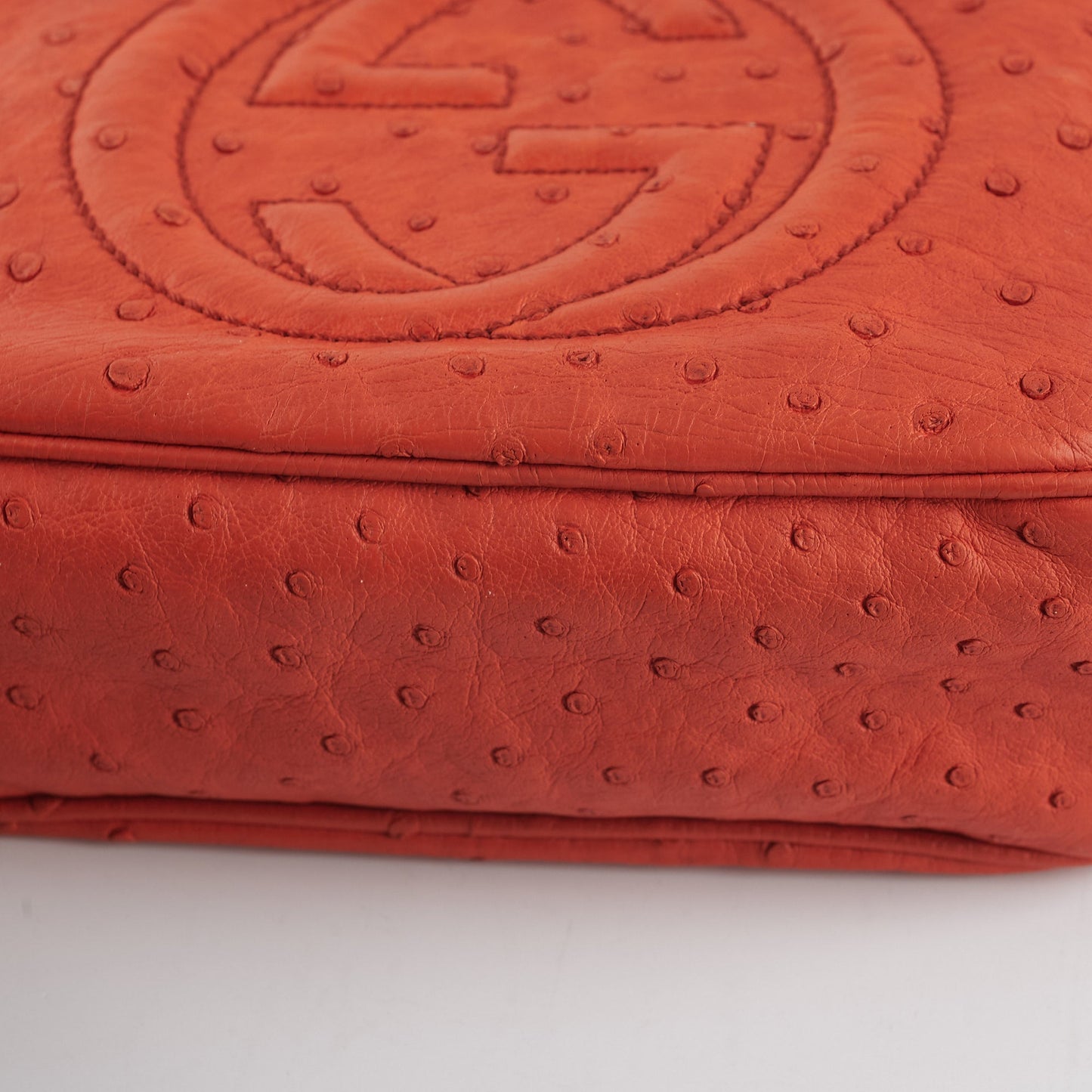 Gucci Ostrich Soho Disco Orange