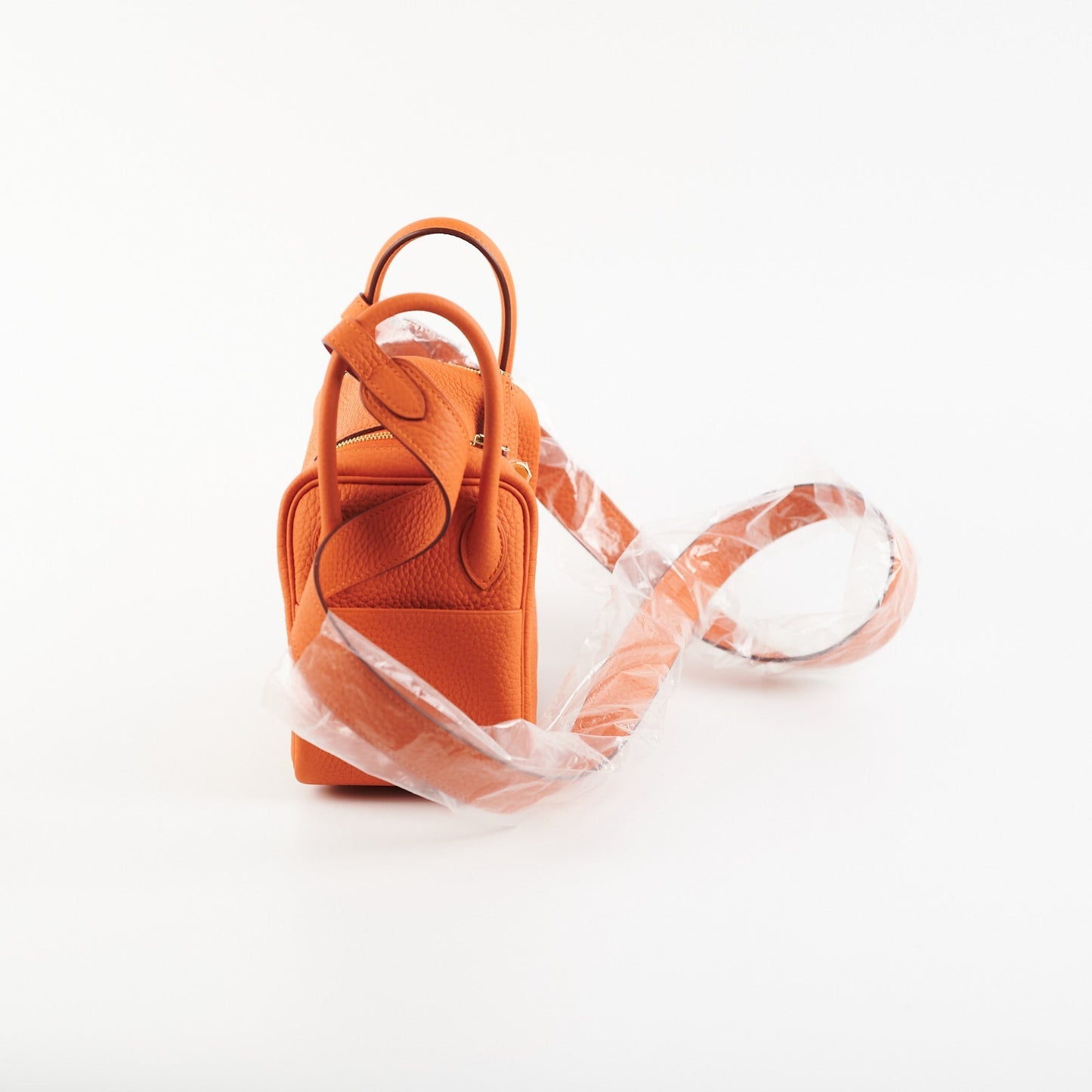 Hermes Mini Lindy Orange - Stamp U (2022)