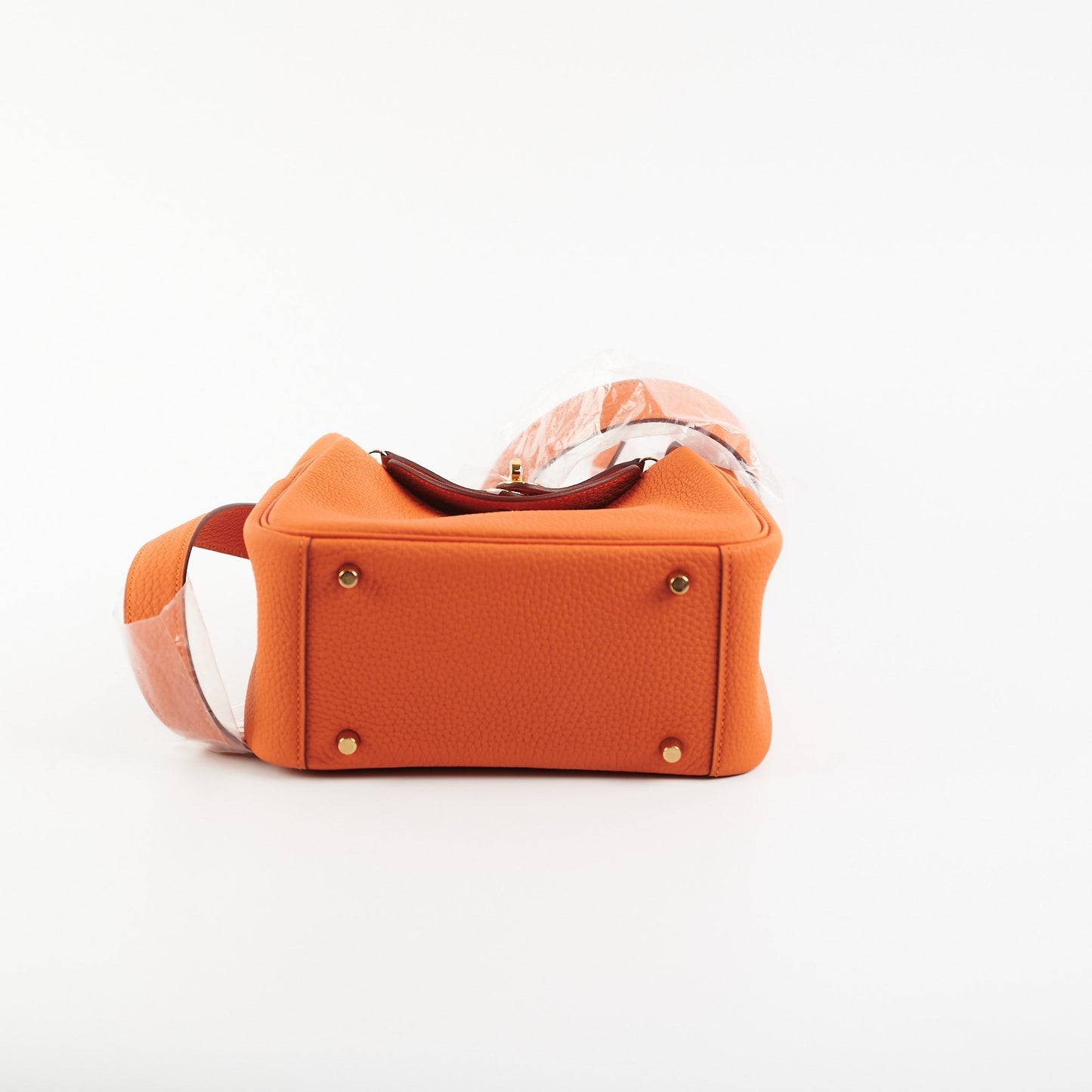 Hermes Mini Lindy Orange - Stamp U (2022)