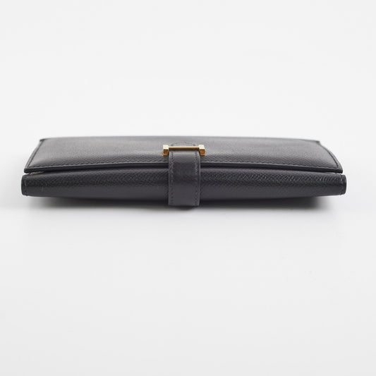 Hermes Bearn Wallet Black Epsom