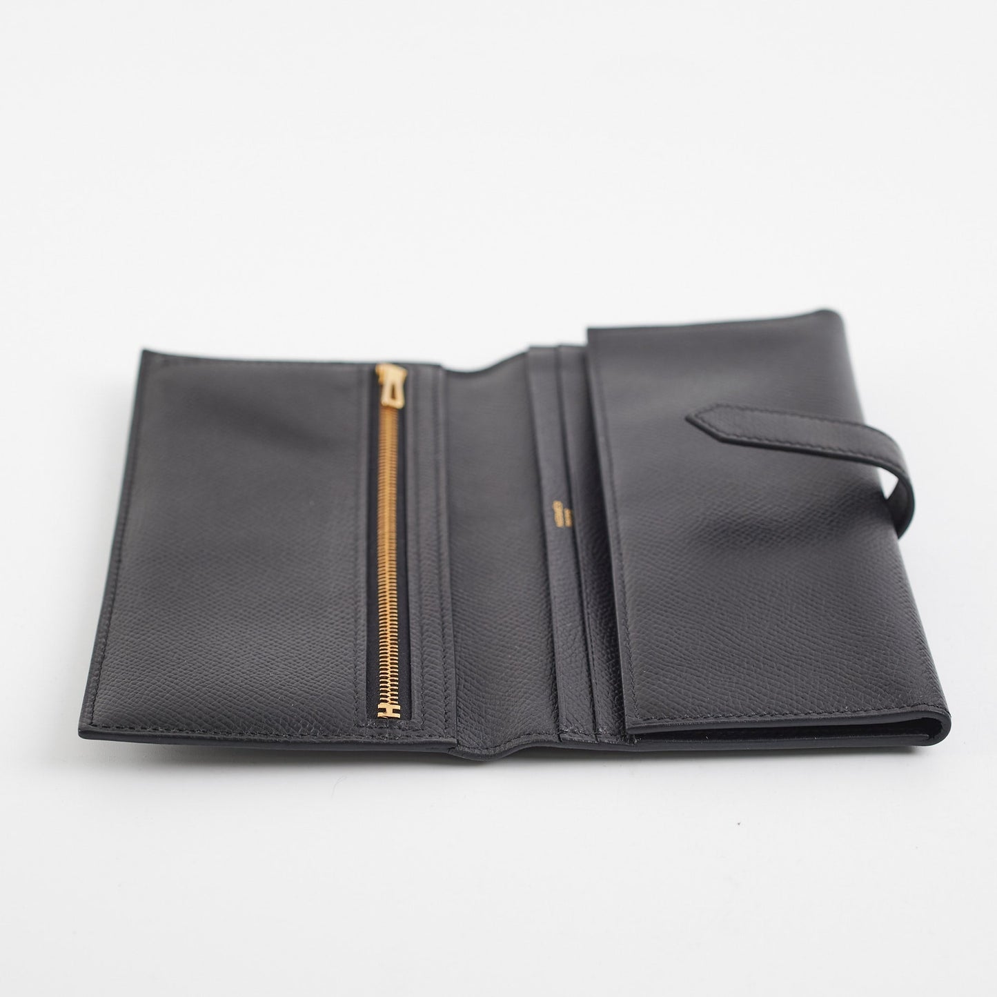 Hermes Bearn Wallet Black Epsom