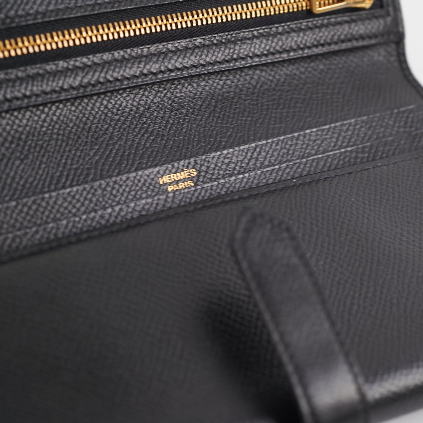 Hermes Bearn Wallet Black Epsom