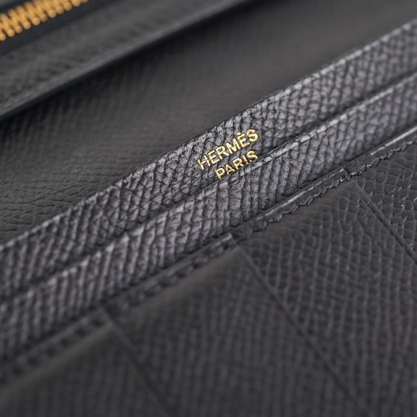Hermes Bearn Wallet Black Epsom