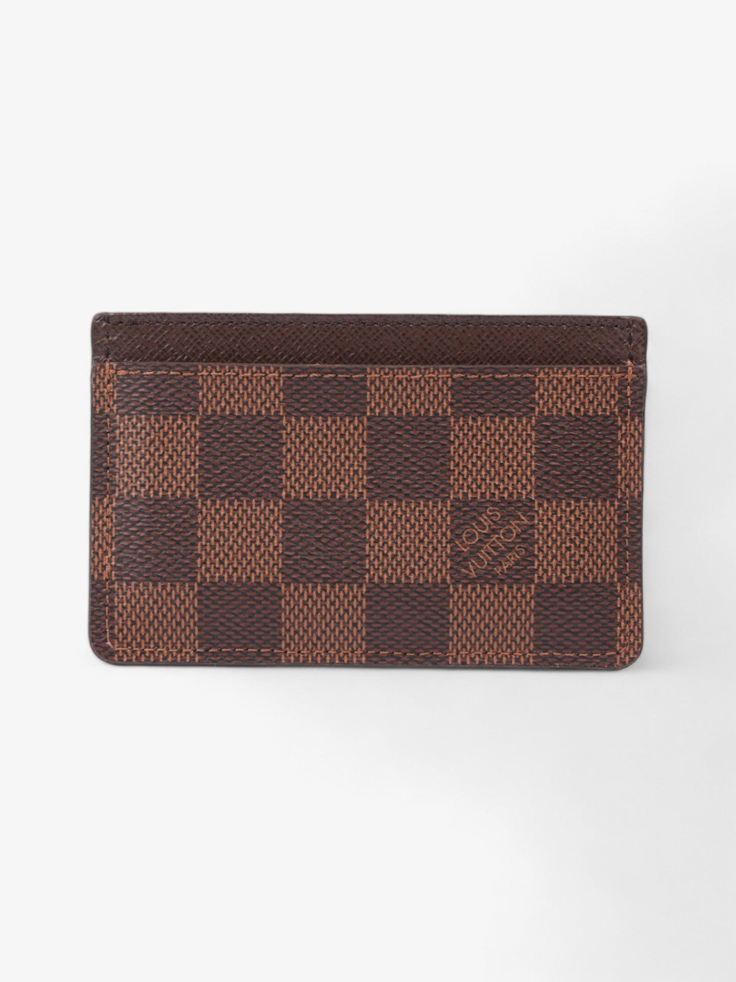 Louis Vuitton Card Holder Damier Ebene Coated Canvas