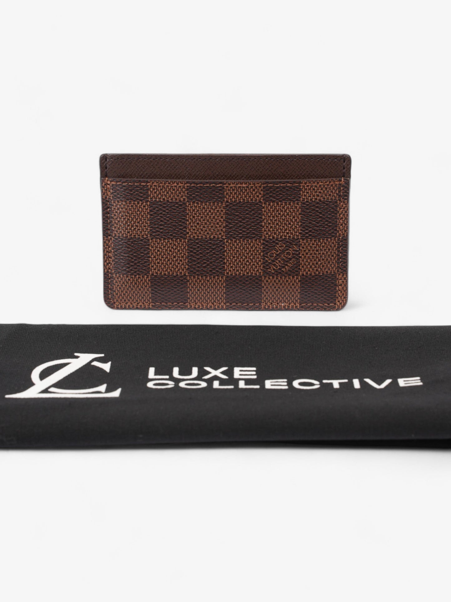 Louis Vuitton Card Holder Damier Ebene Coated Canvas