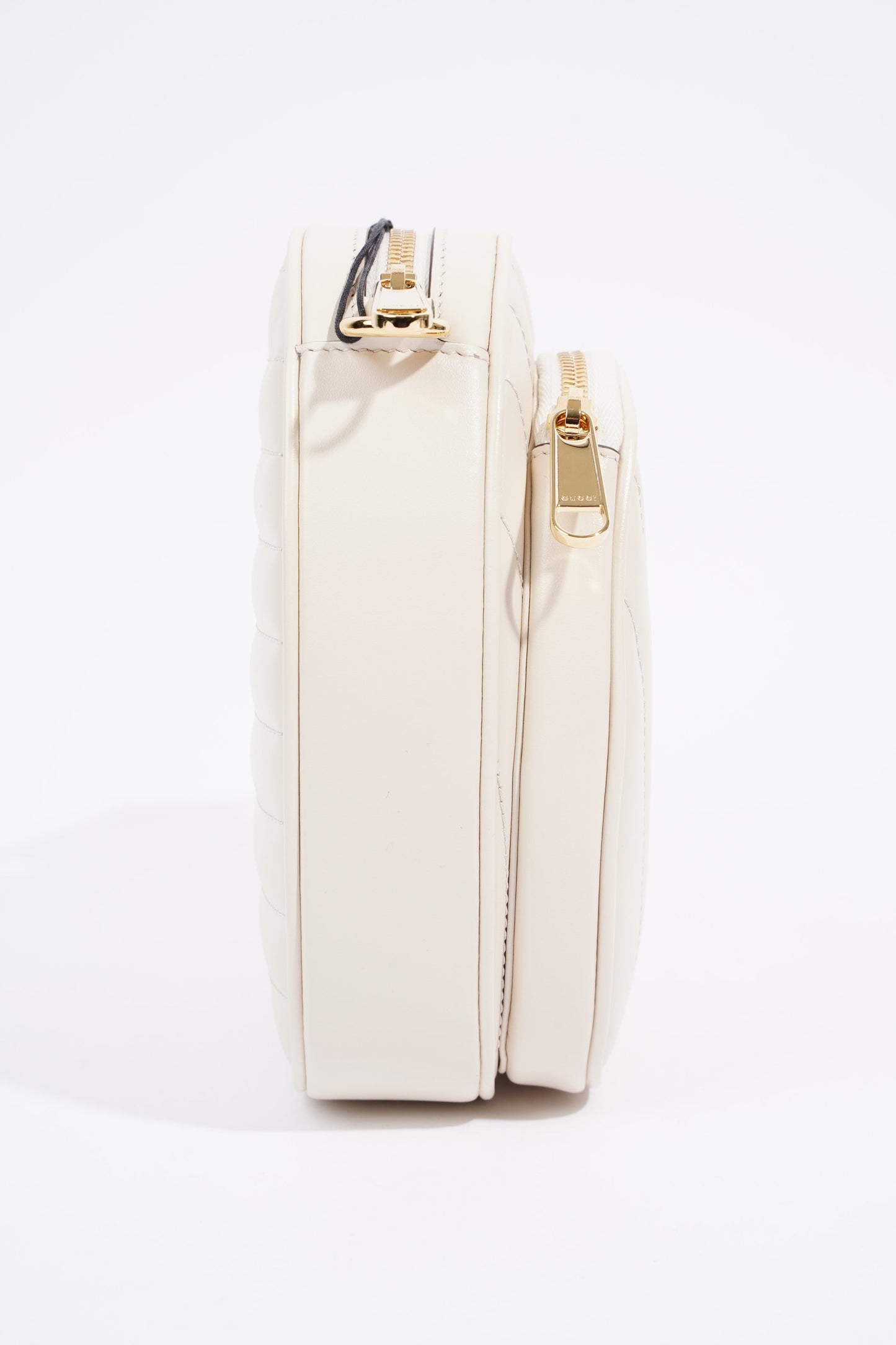 Gucci Interlocking G Mini Heart Cream Matelasse Leather