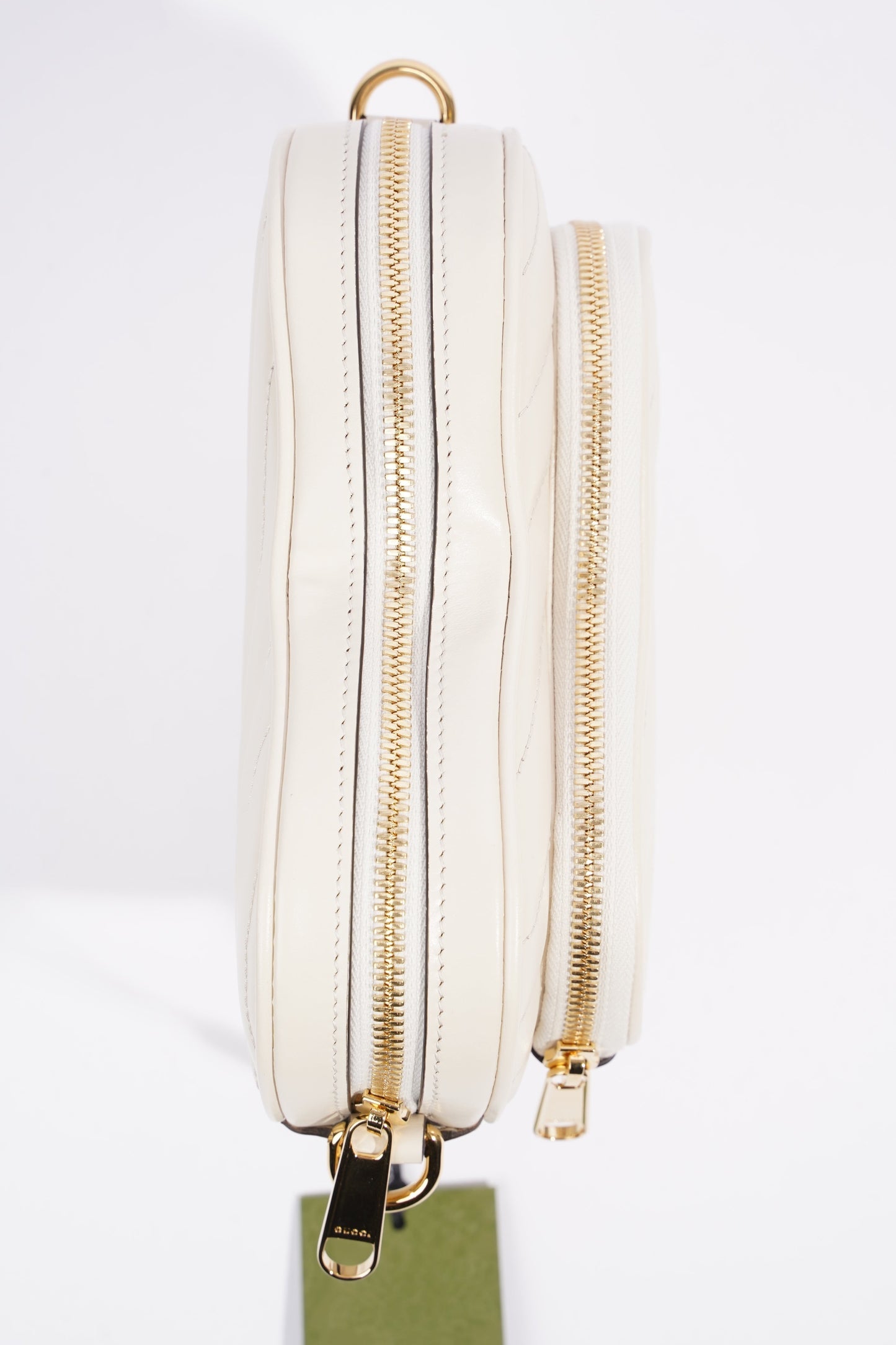 Gucci Interlocking G Mini Heart Cream Matelasse Leather