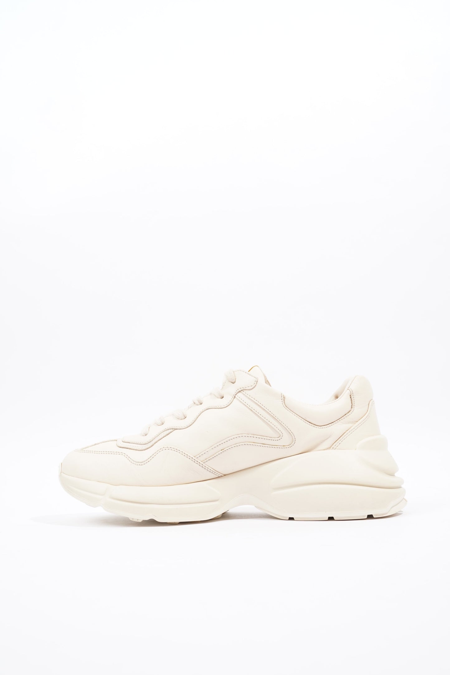 Gucci Rhyton Logo Sneaker Ivory / Green / Yellow Leather EU 43 UK 9
