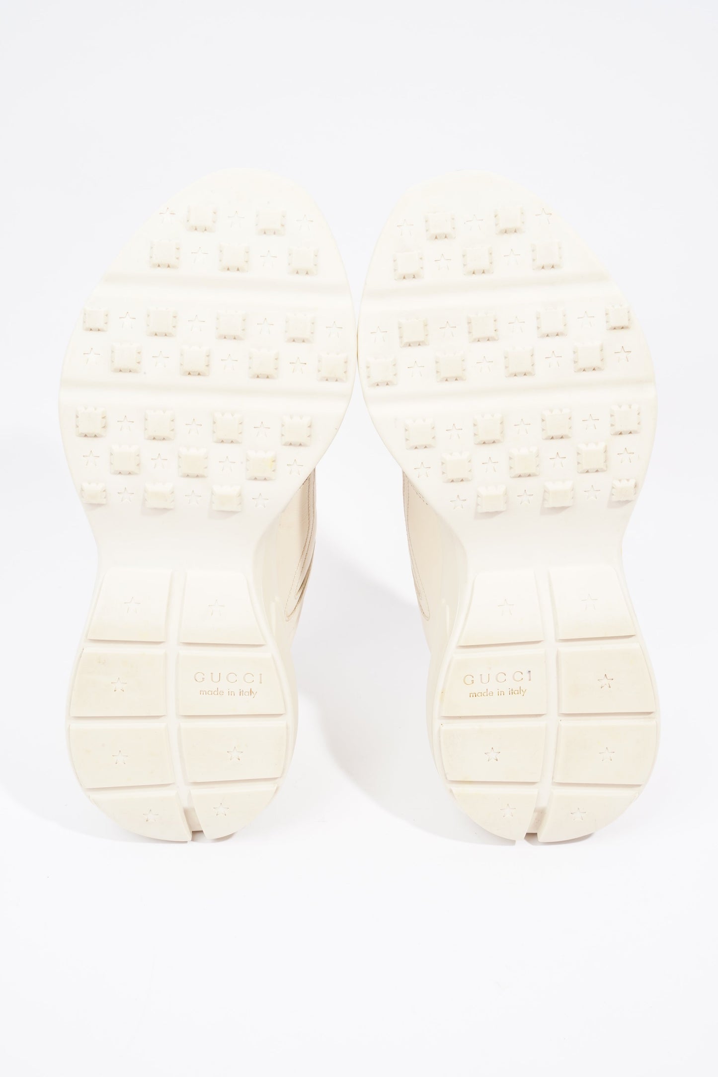 Gucci Rhyton Logo Sneaker Ivory / Green / Yellow Leather EU 43 UK 9