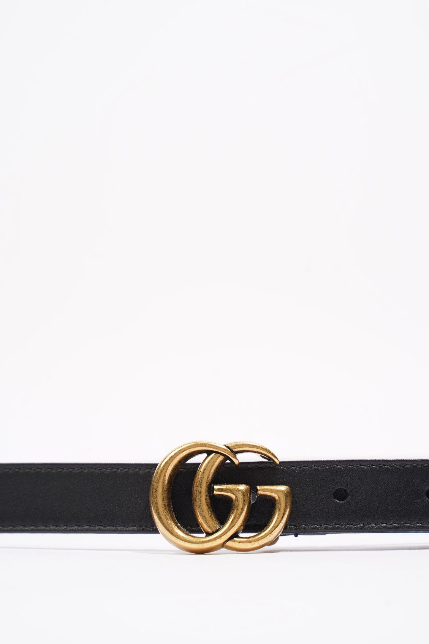 Gucci Marmont Belt Black / Gold Leather 95cm 38"