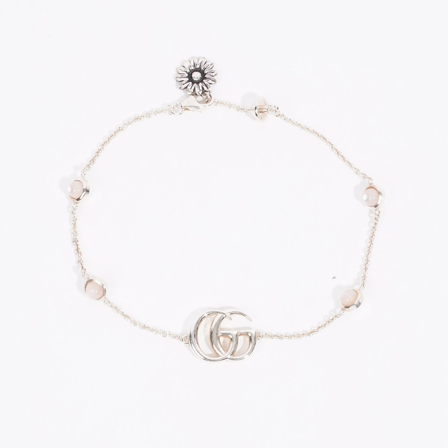 Gucci GG Marmont Mother Of Pearl Bracelet Silver / Pink Pearl Silver Sterling 18