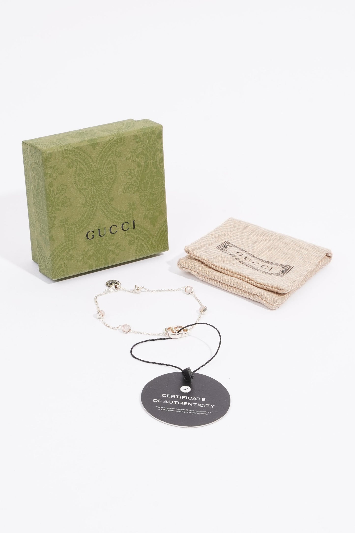 Gucci GG Marmont Mother Of Pearl Bracelet Silver / Pink Pearl Silver Sterling 18