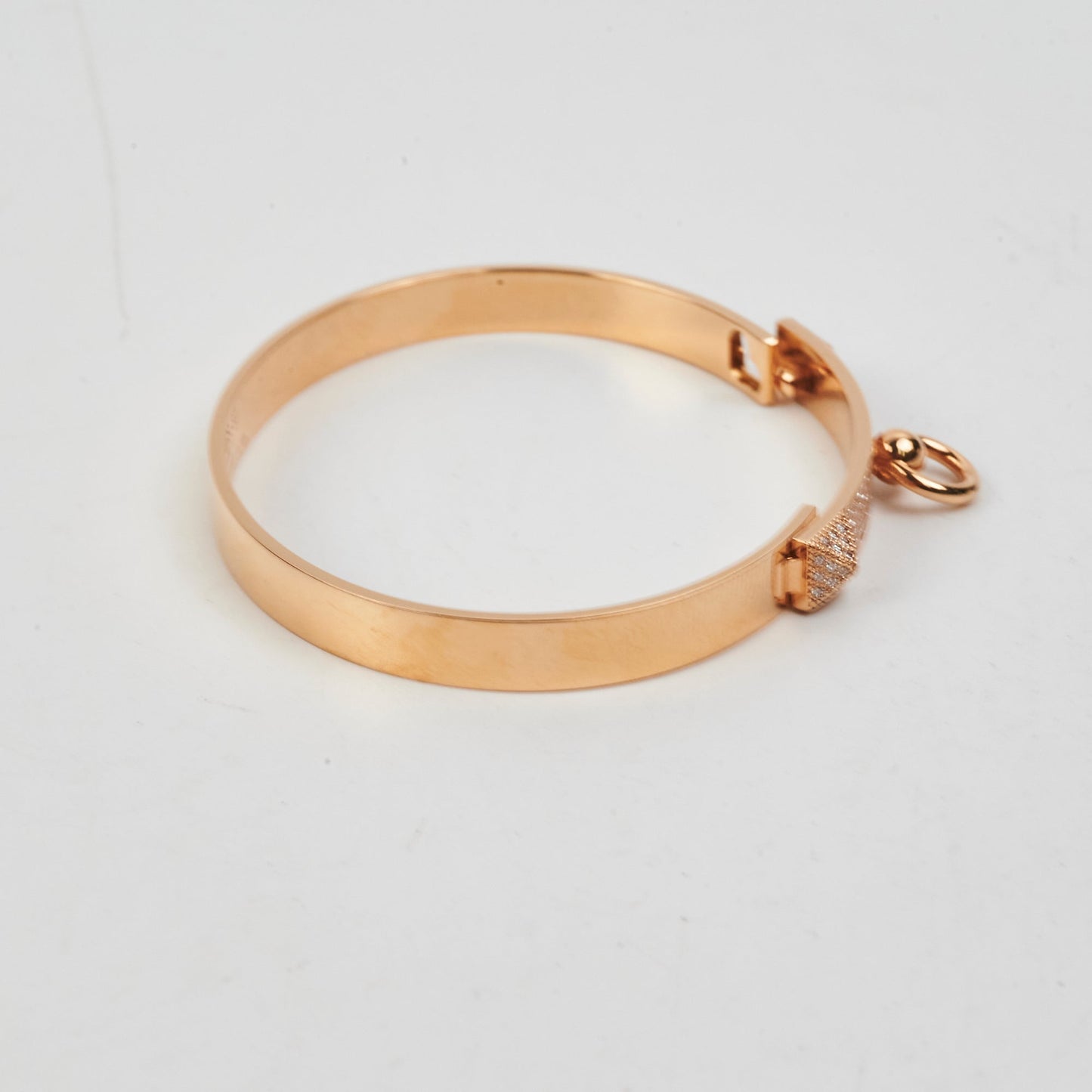 Hermes Collier De Chien Small Gold Diamond Bracelet