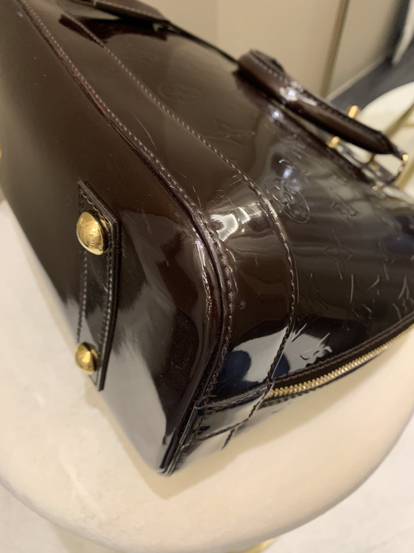 Louis Vuitton Alma Amarante Vernice