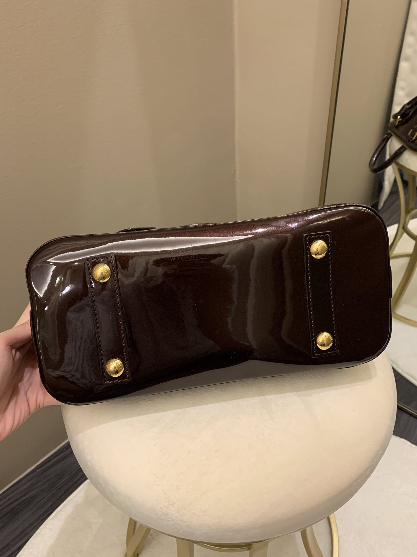 Louis Vuitton Alma Amarante Vernice