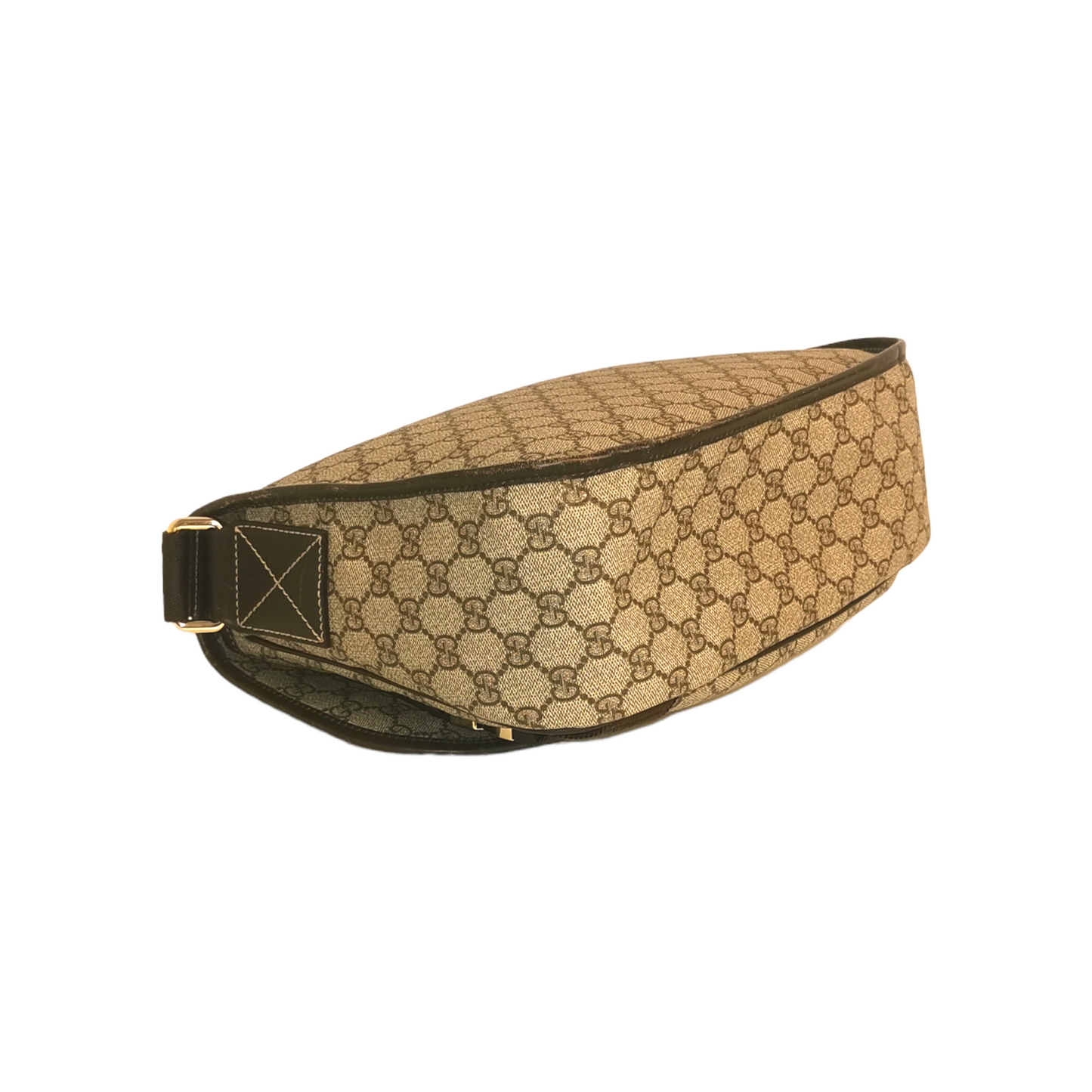 Gucci Messenger Bag GG Canvas Brown Leather
