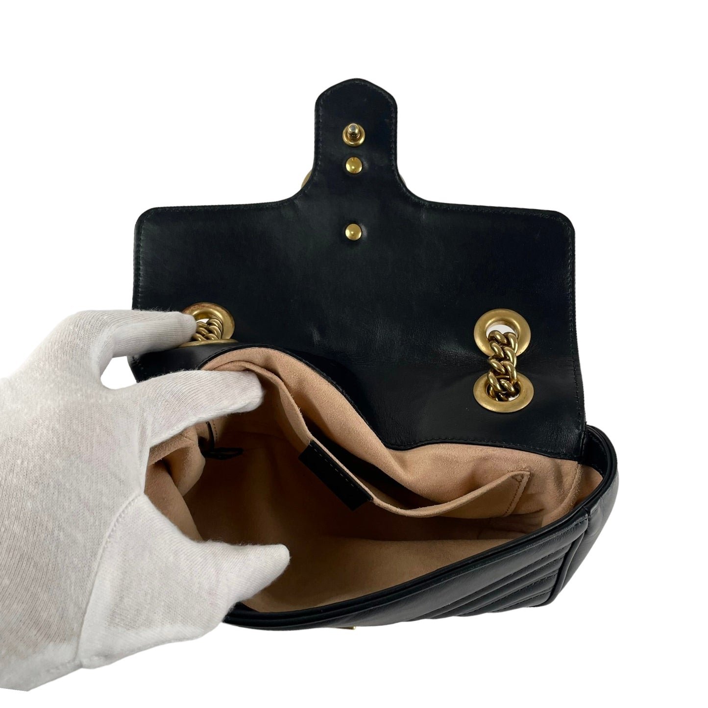 ITEM 29 - Gucci Marmont Matelasse Mini Black Crossbody Bag