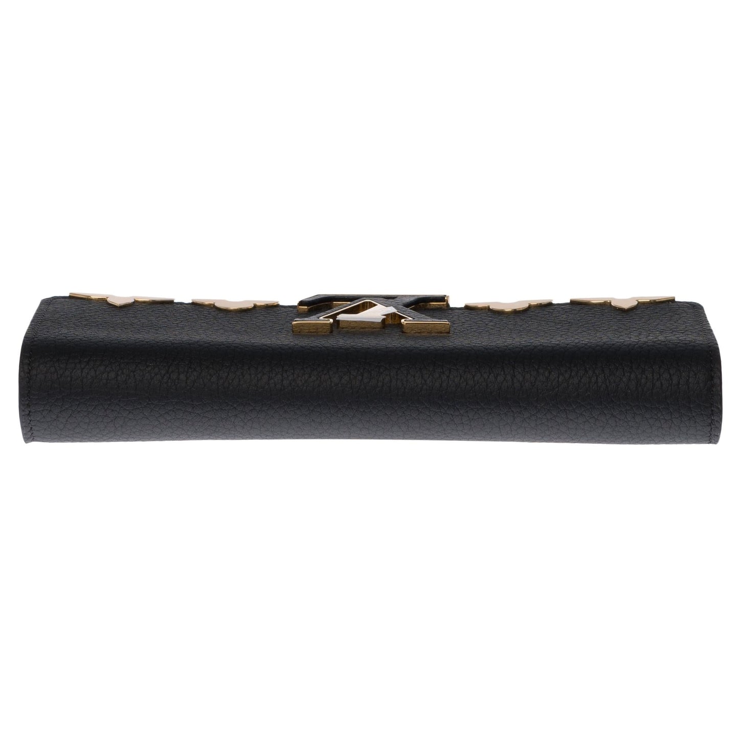 LOUIS VUITTON Brand New Capucines GM Wallet in black Taurillon leather