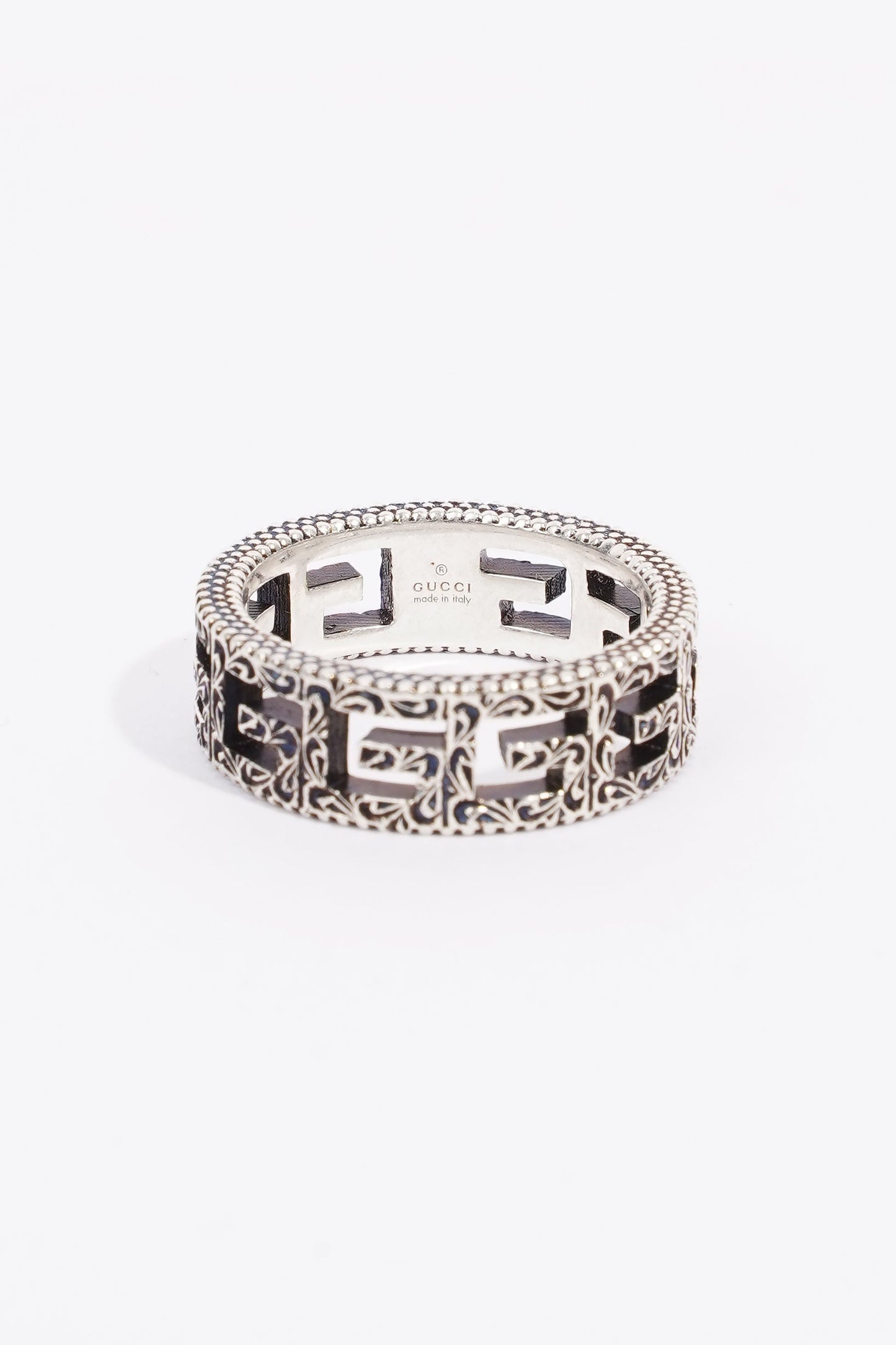 Gucci Square G Ring Silver Silver Sterling 13