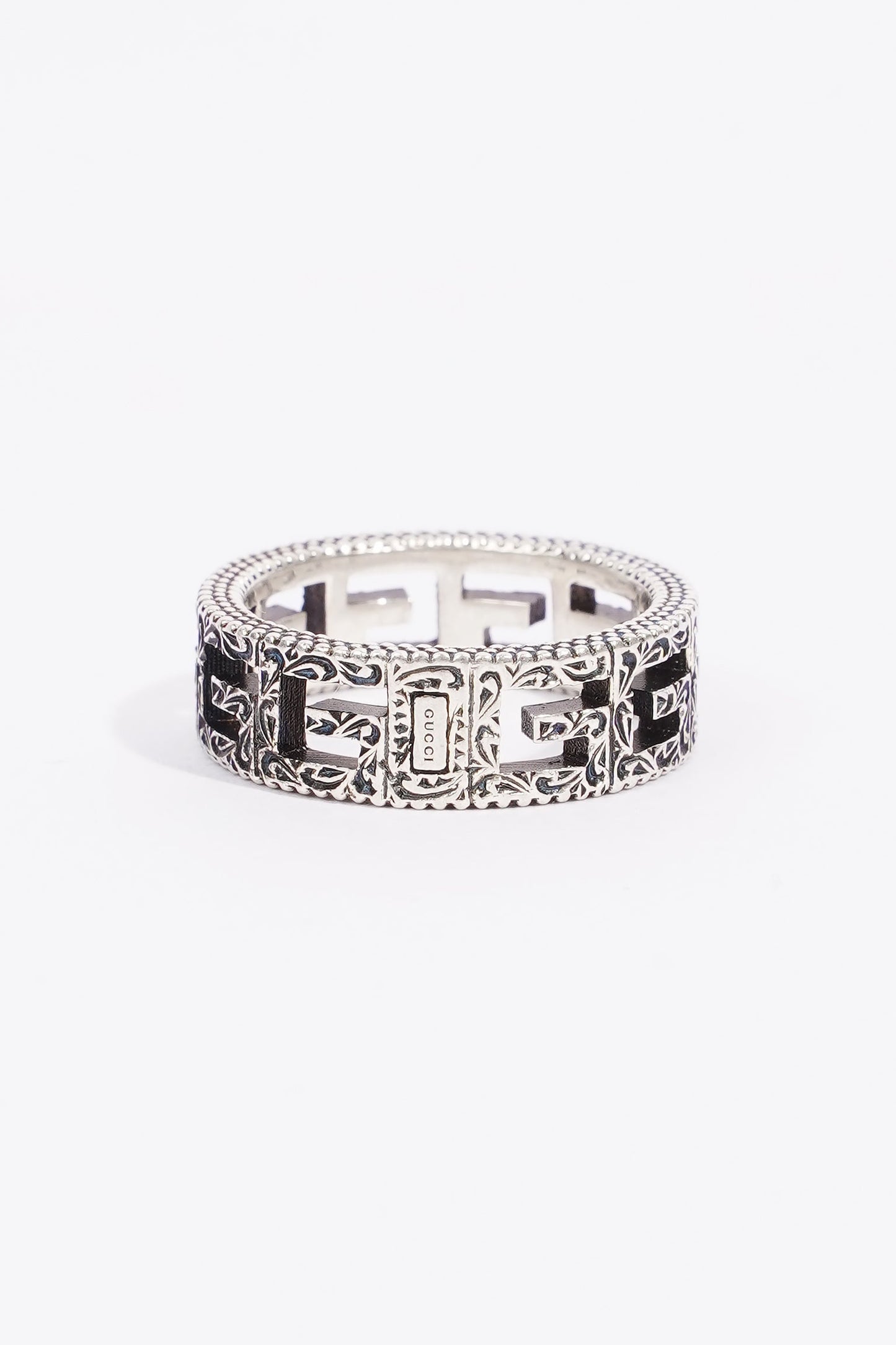 Gucci Square G Ring Silver Silver Sterling 13