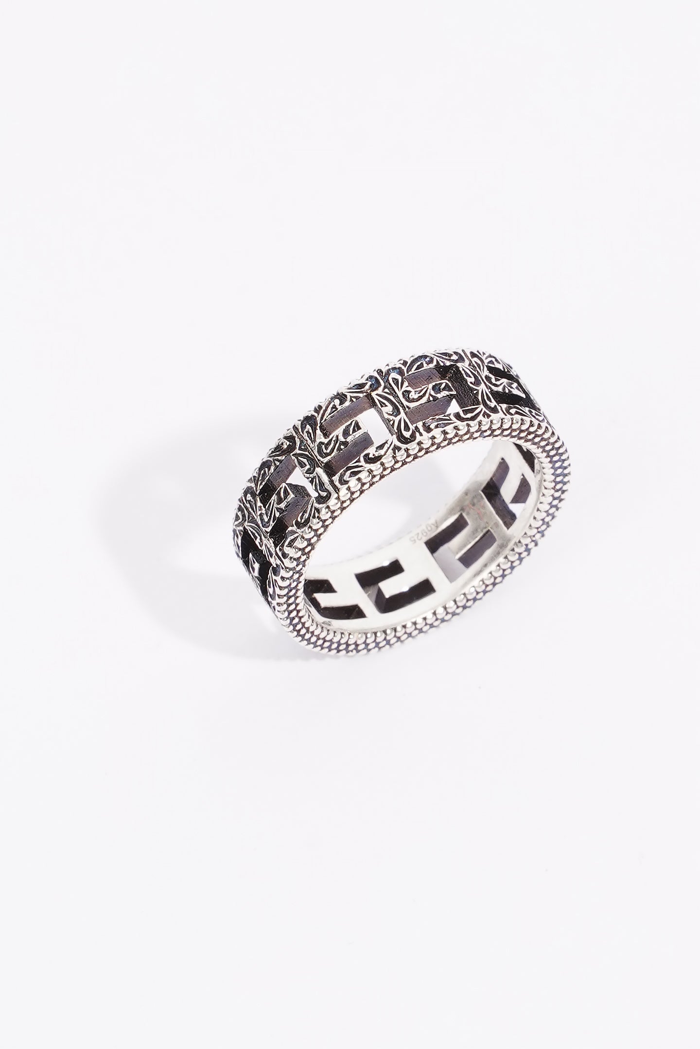 Gucci Square G Ring Silver Silver Sterling 13